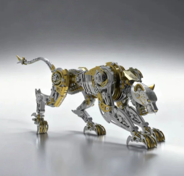 Mechanical assembly model simulation metal cheetah