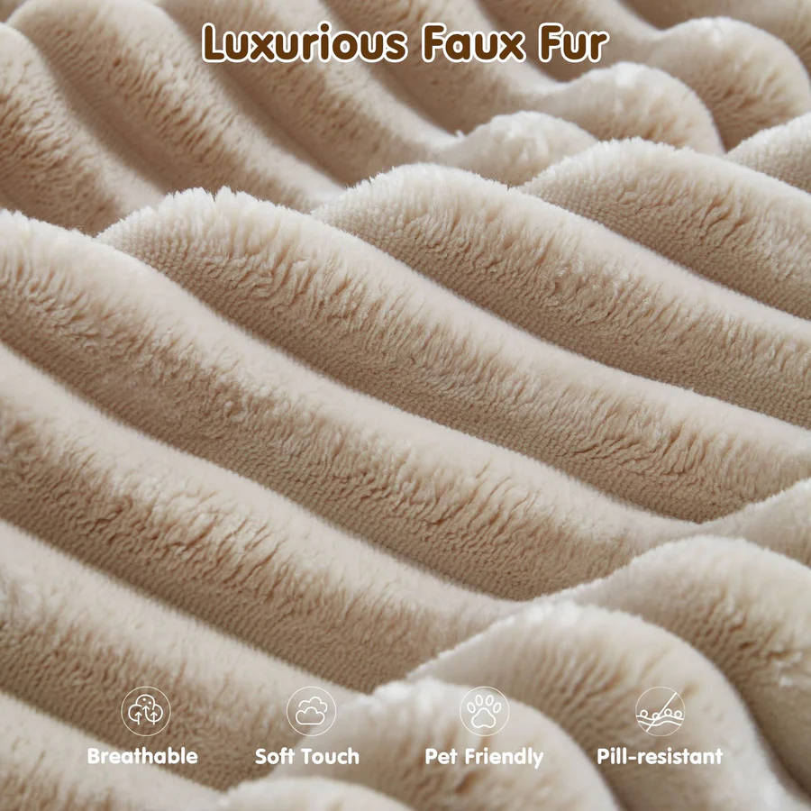 104" L-Shape Modular Couch with Chaise, Plush Corduroy Fabric, No Assembly Required