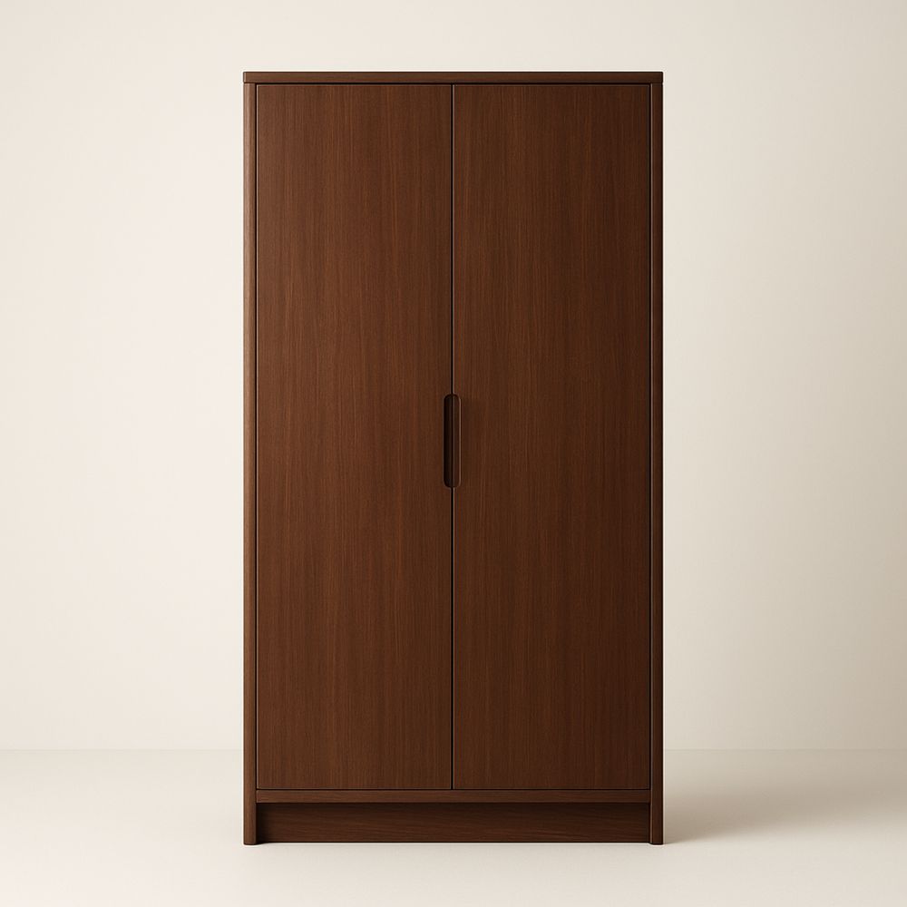 Armadio a Due Ante in Legno Composito Marrone-Auraverilo