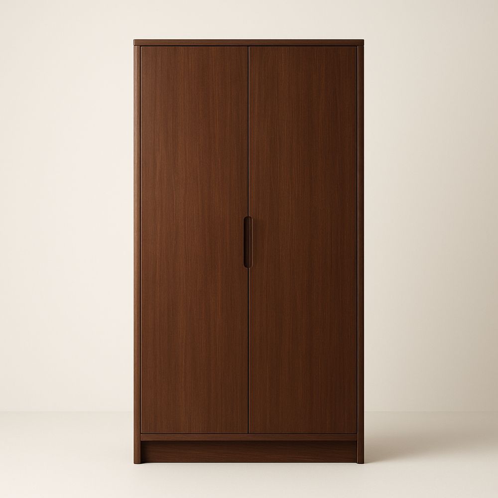 Armadio a Due Ante in Legno Composito Marrone-Auraverilo