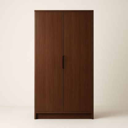 Armadio a Due Ante in Legno Composito Marrone-Auraverilo