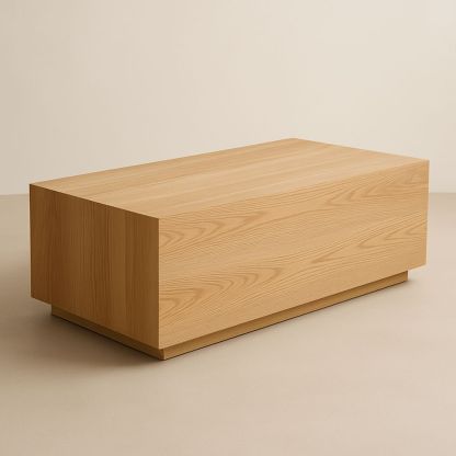 Tavolino in Legno Massello Rettangolare Rovere 120x60x40 cm-Auraverilo