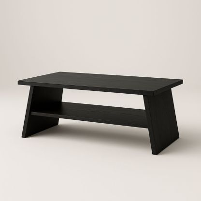 Tavolino da caffè in legno 120x60x45 cm nero-Auraverilo