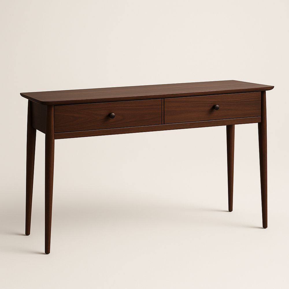 Consolle in Legno Massello con Cassetti 120x40x75 cm Marrone-Auraverilo