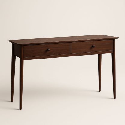 Consolle in Legno Massello con Cassetti 120x40x75 cm Marrone-Auraverilo