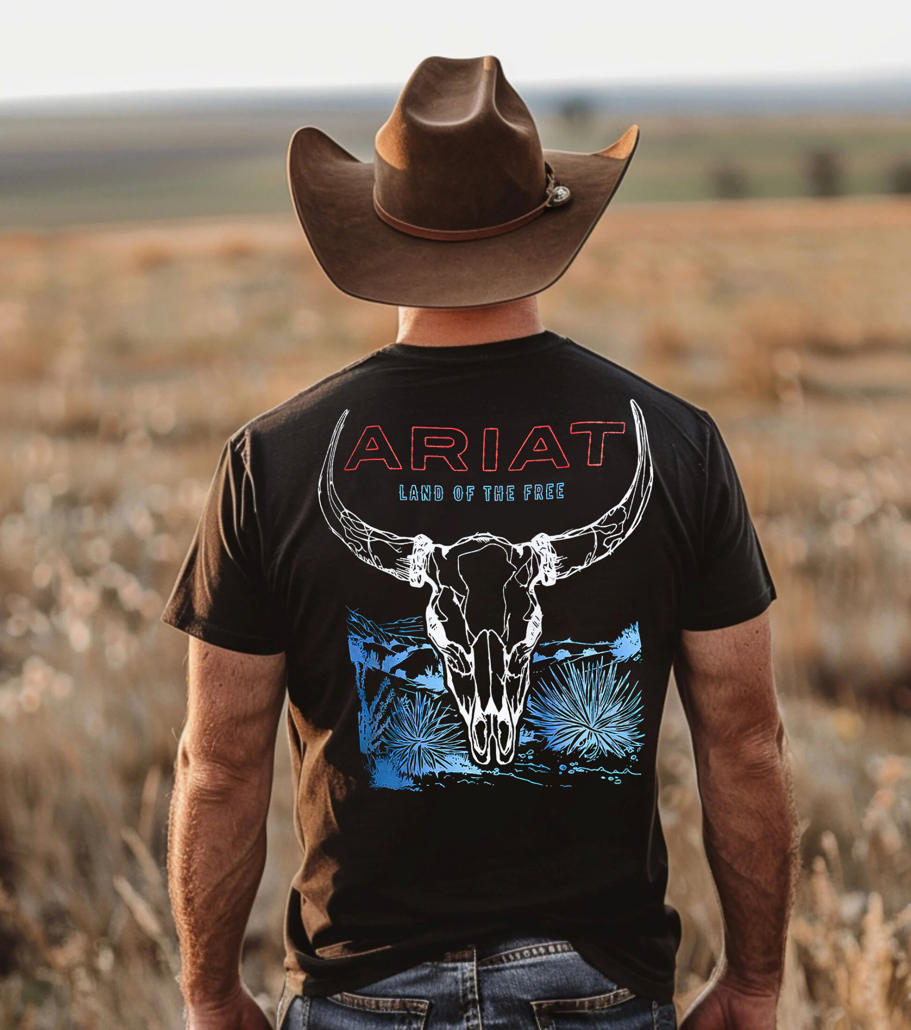 Ariat Land Of The Free Printed Oversized Unisex T-shirts