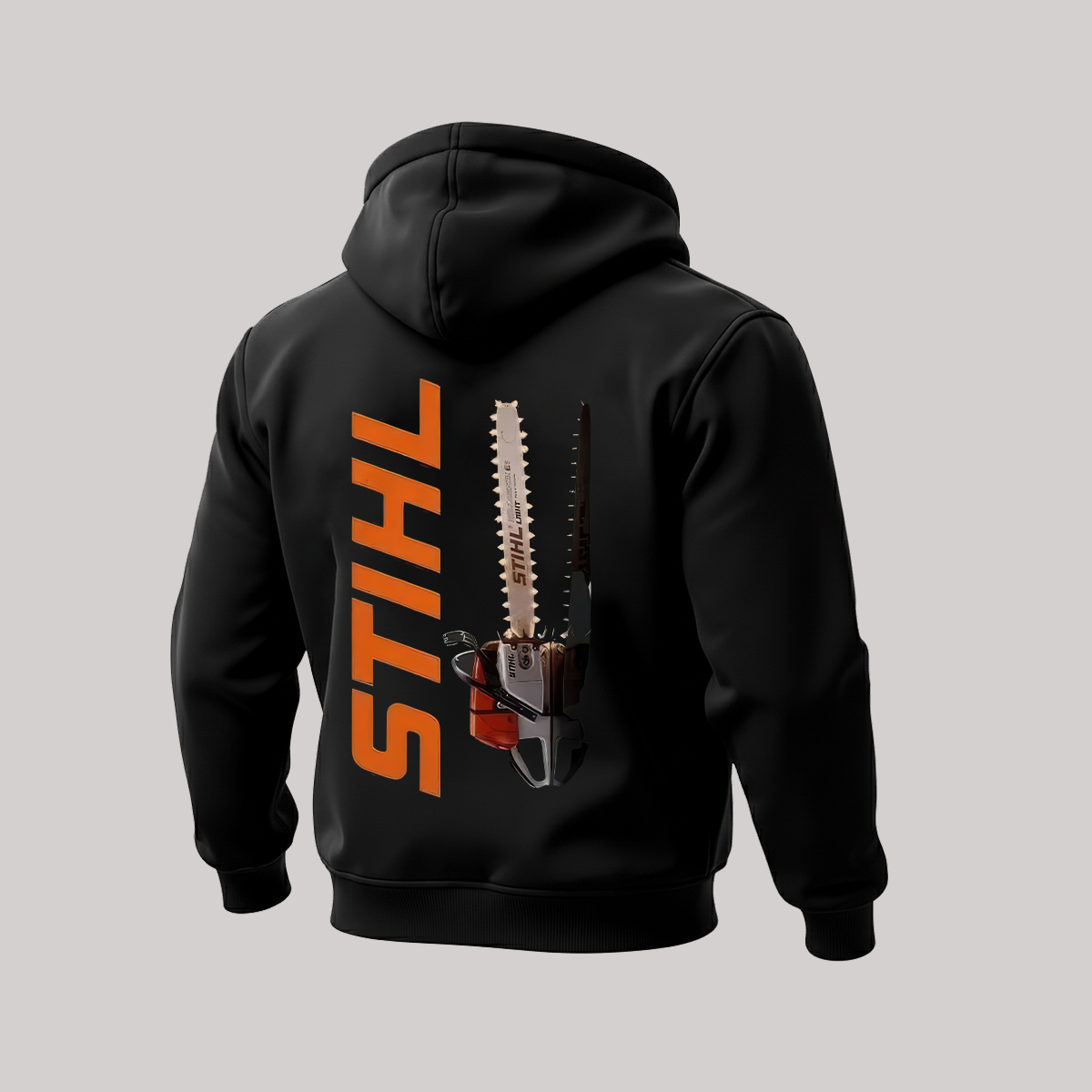 Stihl Since 1926 Printed Zippered Hooded Fleece Cardigan