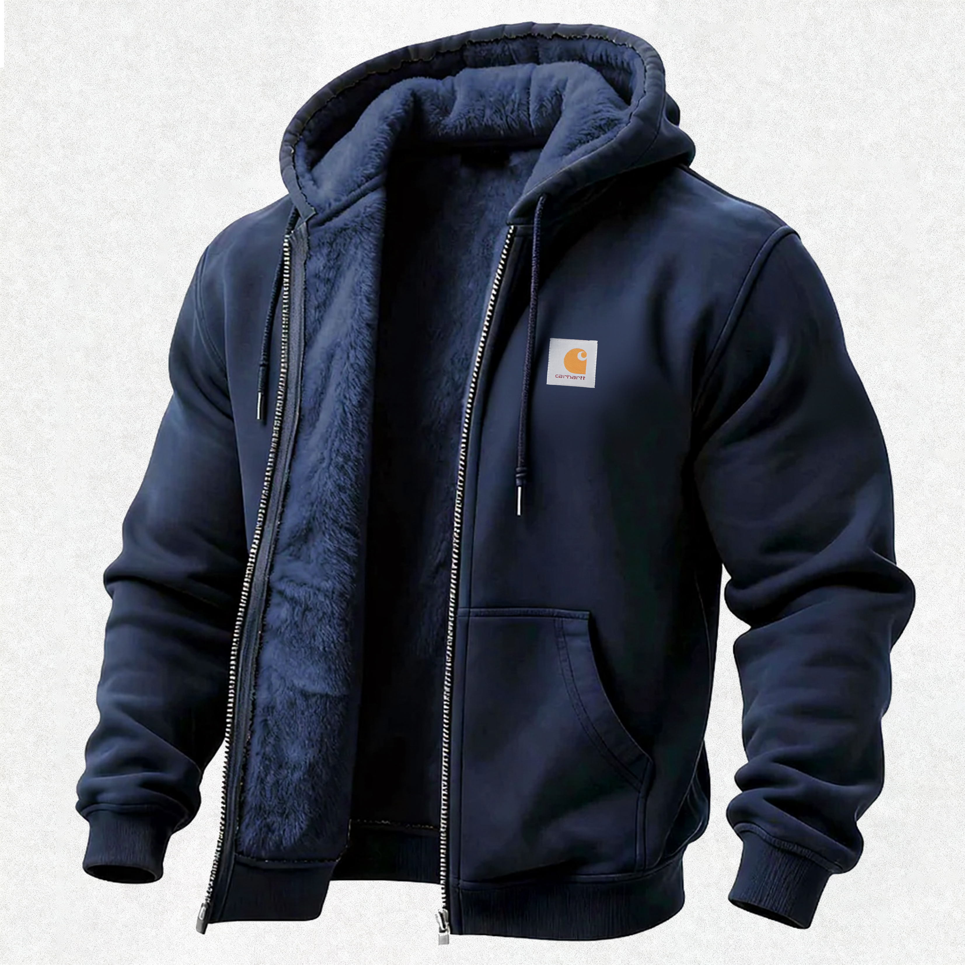 Carhartt Casual Warm Printed Zippered Hooded Fleece Cardigan
