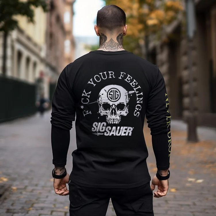 Sig Sauer F*ck Your Feeling Printed Long Sleeve Men's T-shirt