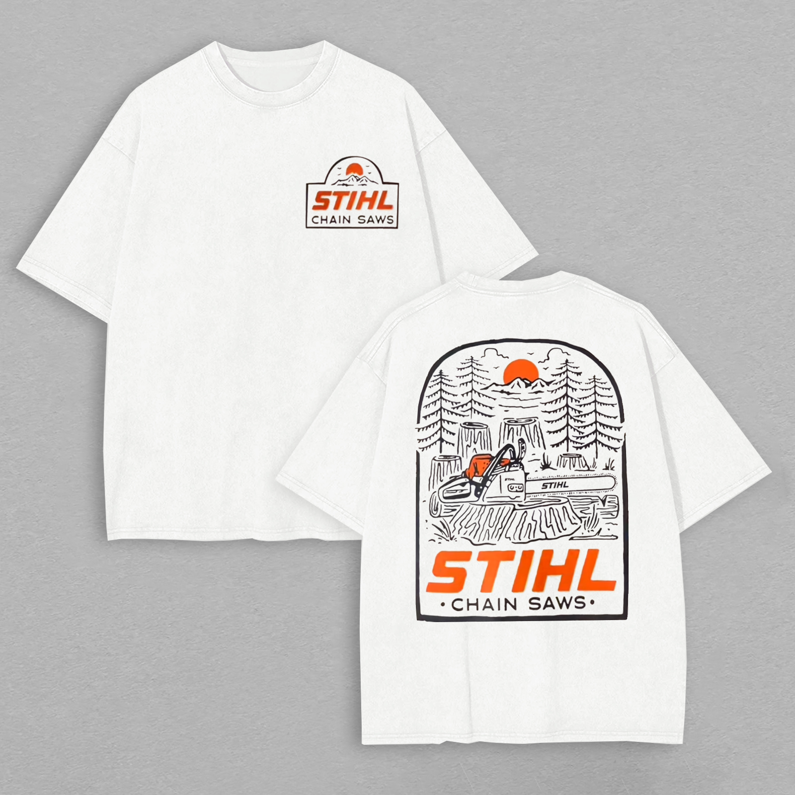 Stihl Chainsaw Printed Oversized Unisex T-shirt