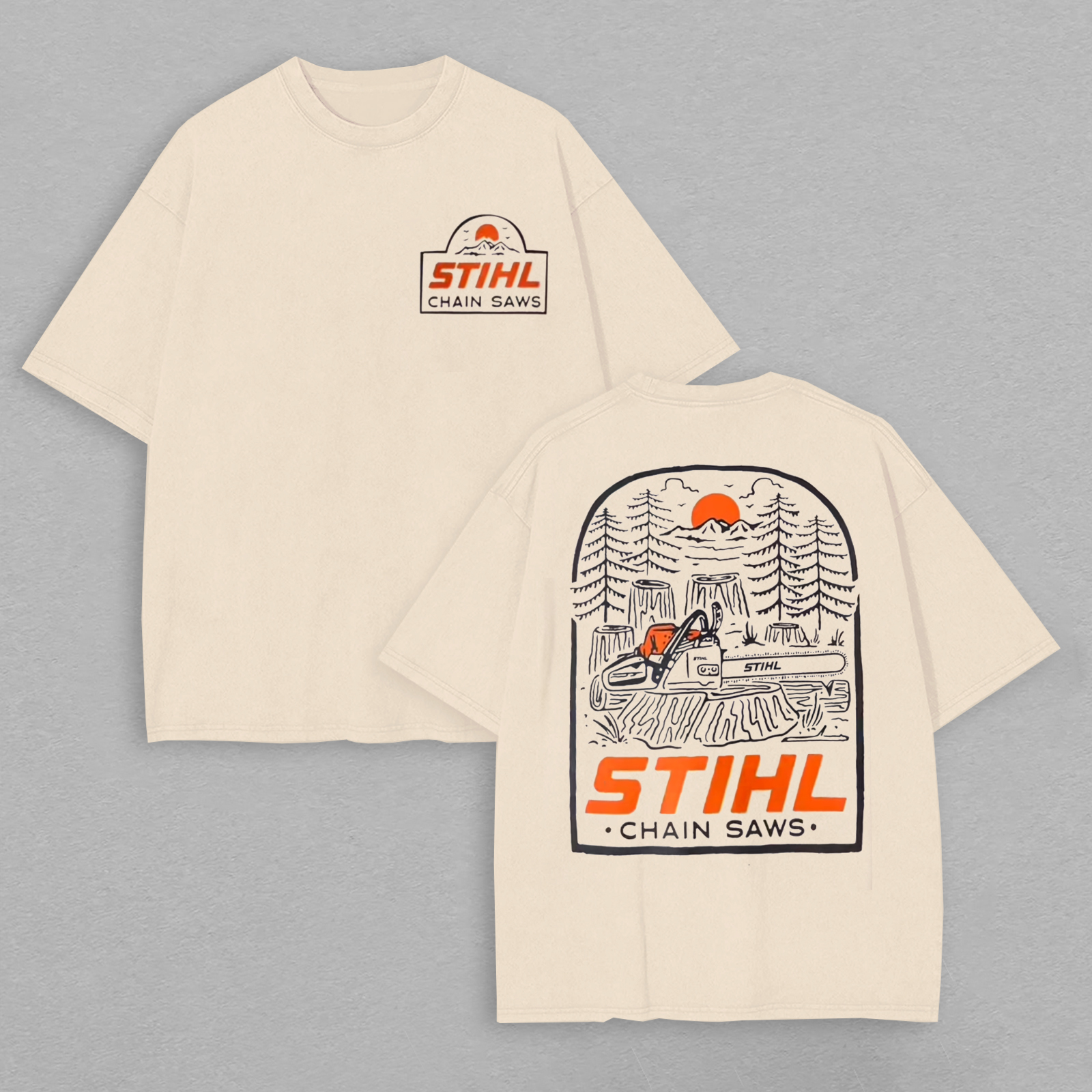 Stihl Chainsaw Printed Oversized Unisex T-shirt