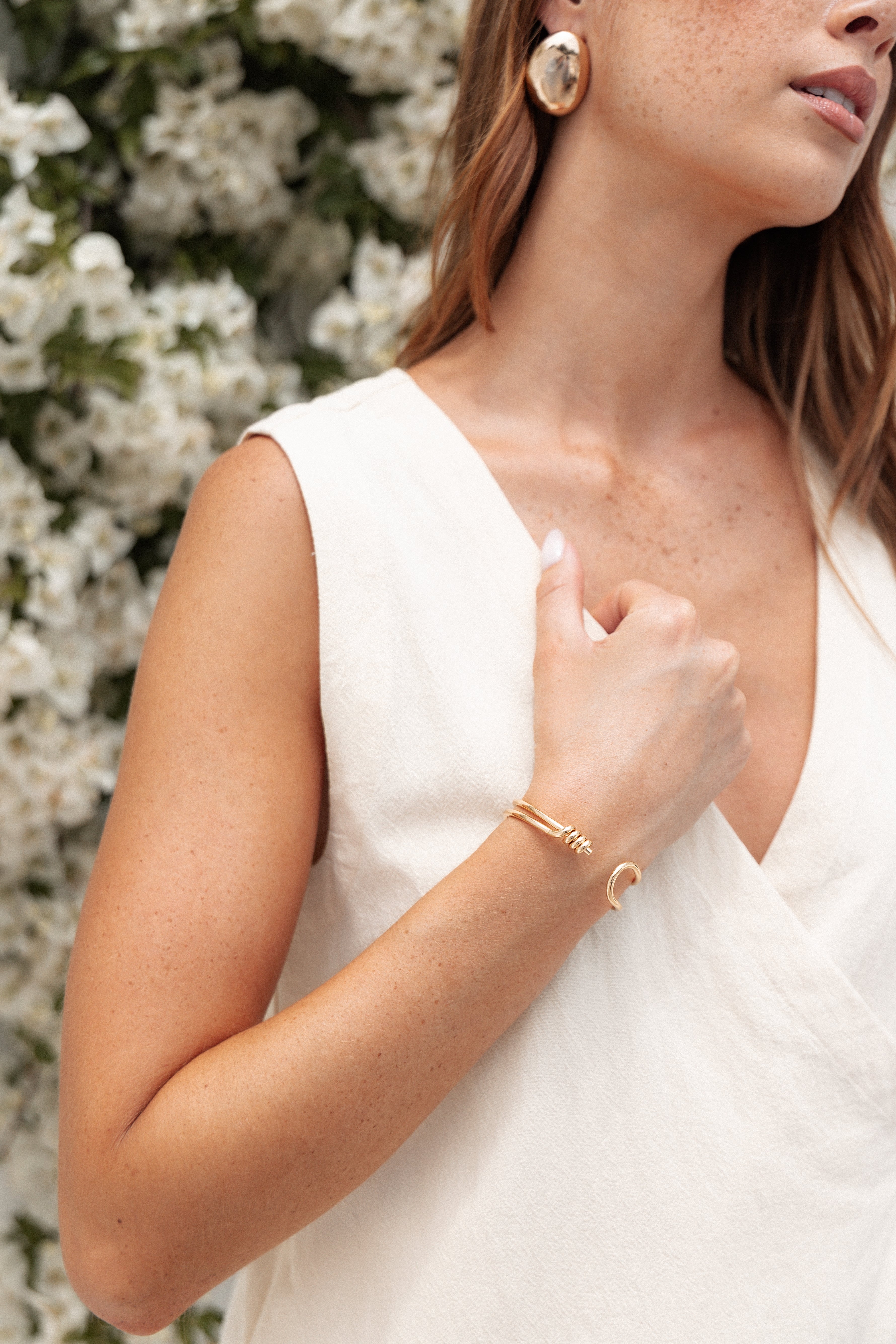 Lenora Cuff Bracelet - Gold-Ladys Street