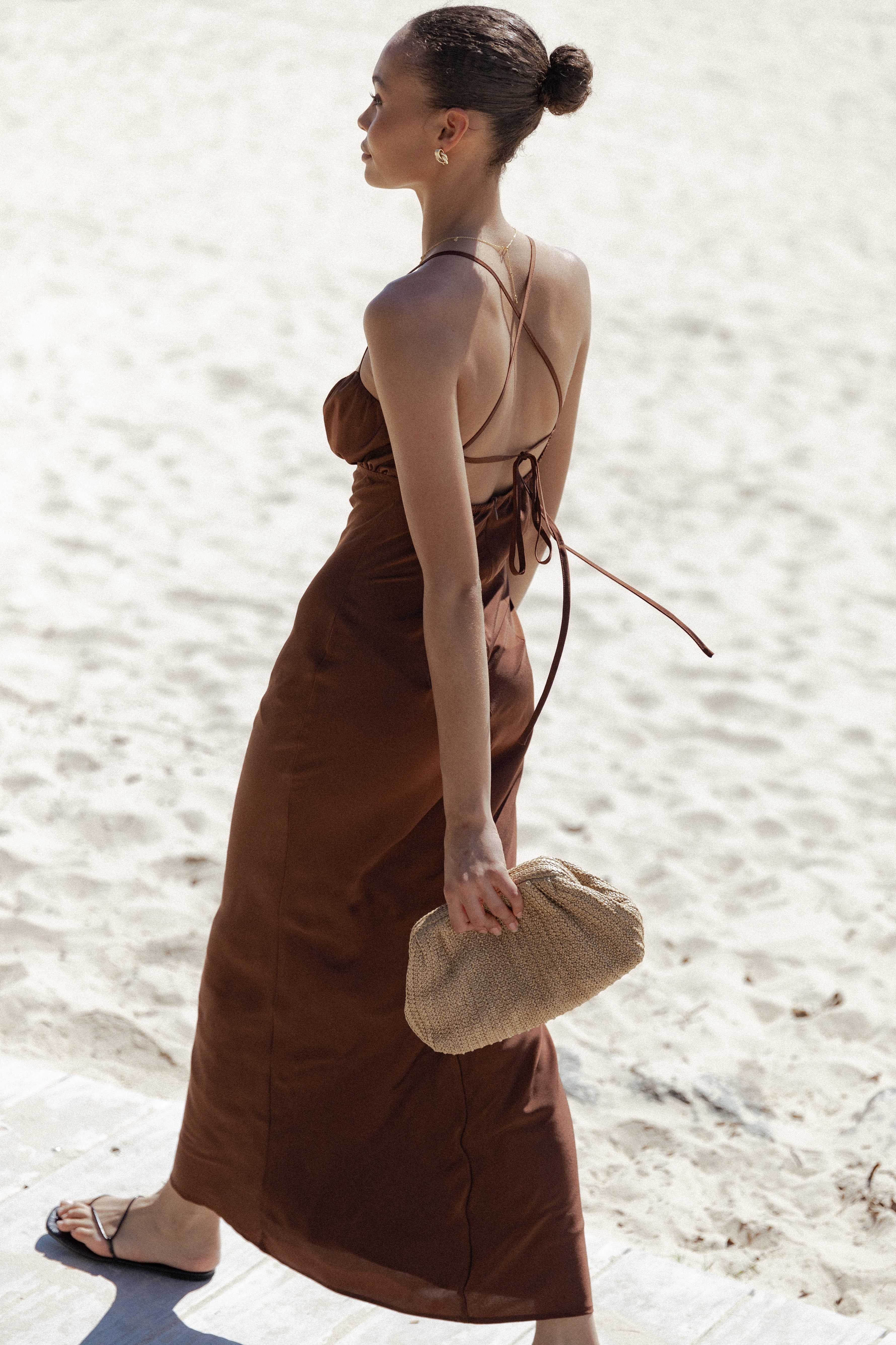 Amalia Maxi Dress - Chocolate-Charming Rule