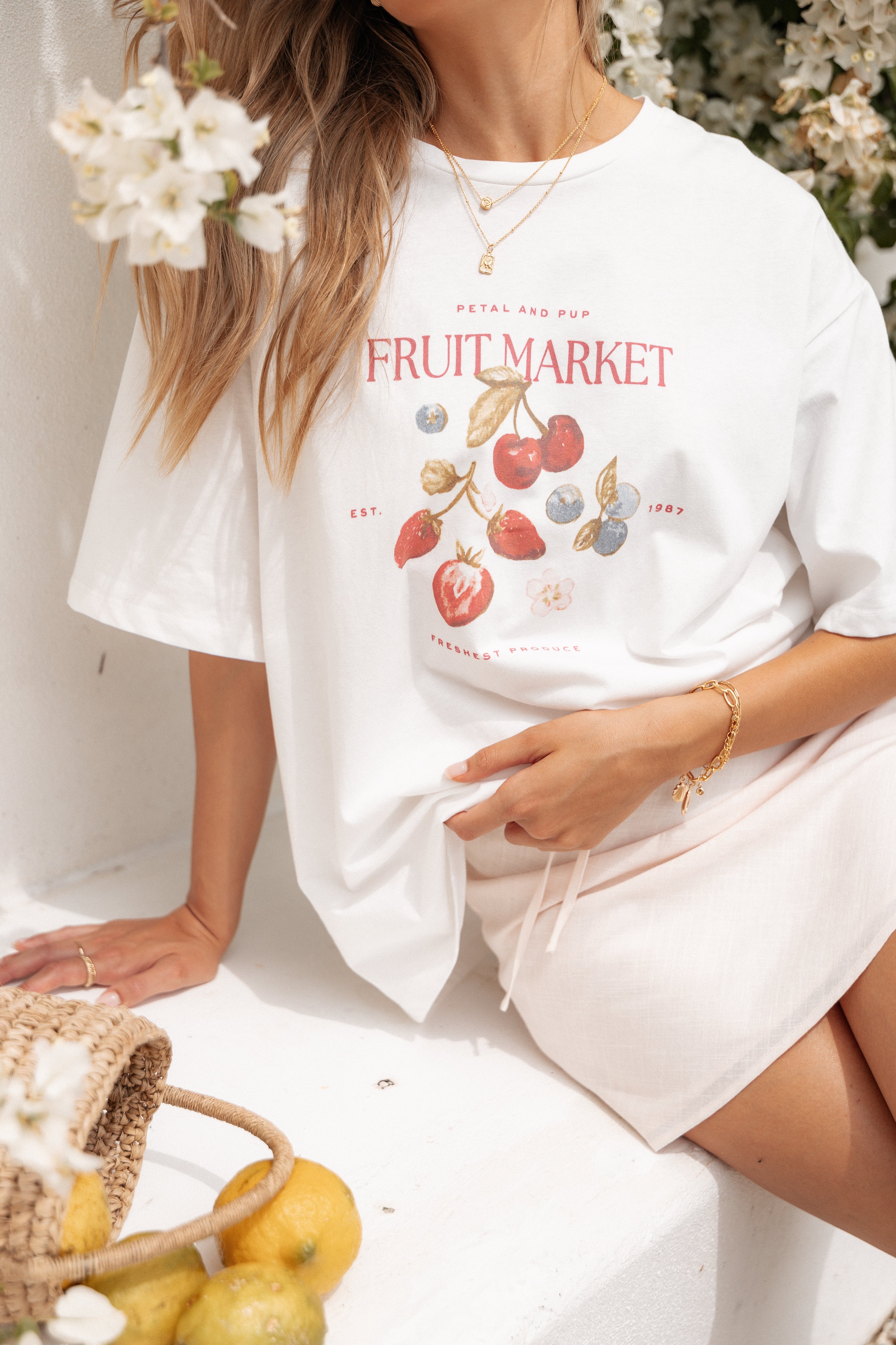 Loa Graphic Tee - White-Ladys Street