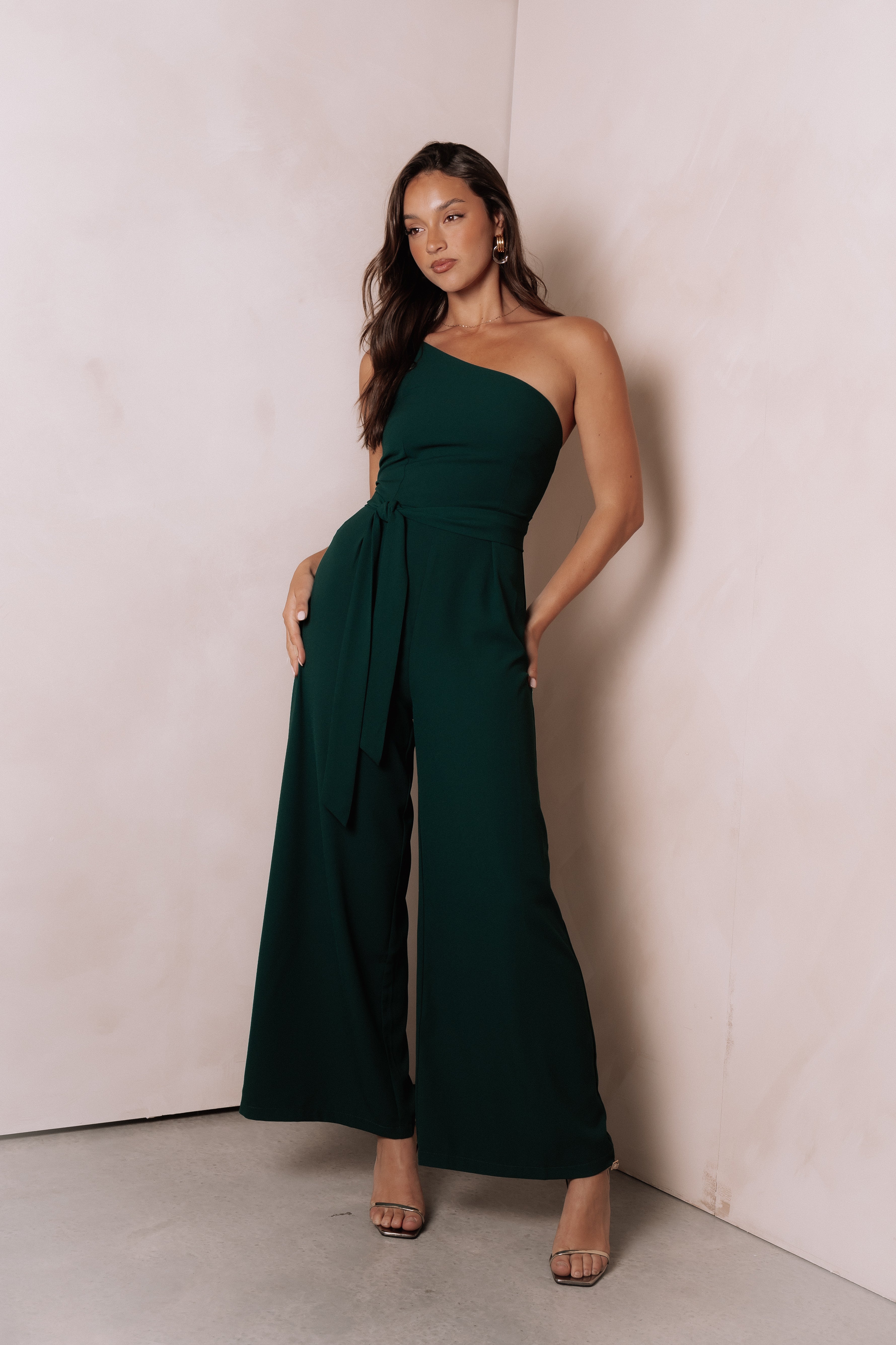 Leyton Jumpsuit - Emerald-Ladys Street
