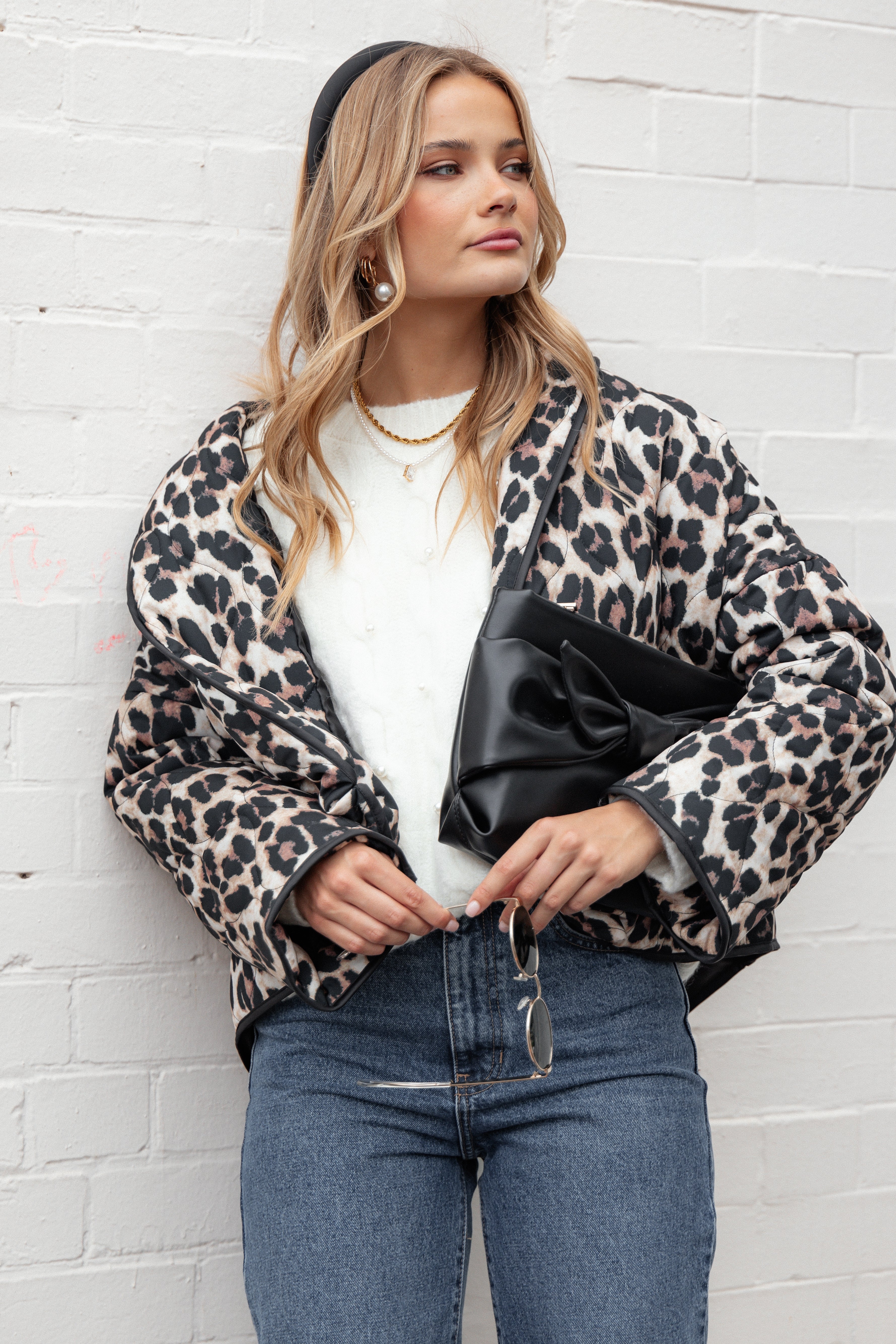 Marcos Leopard Print Quilted Jacket - Leopard-Ladys Street
