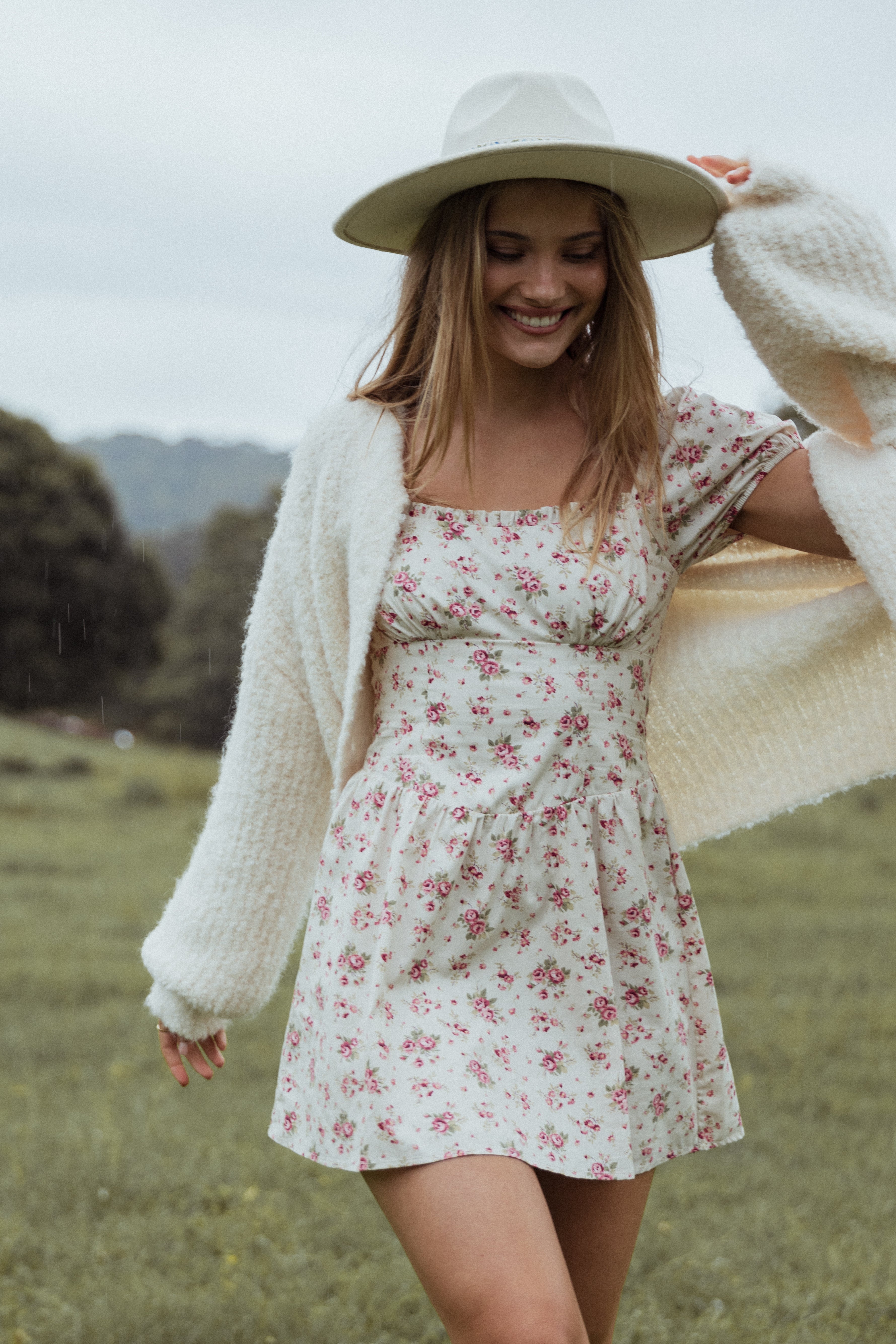 Isobelle Mini Dress - Red Floral-Ladys Street