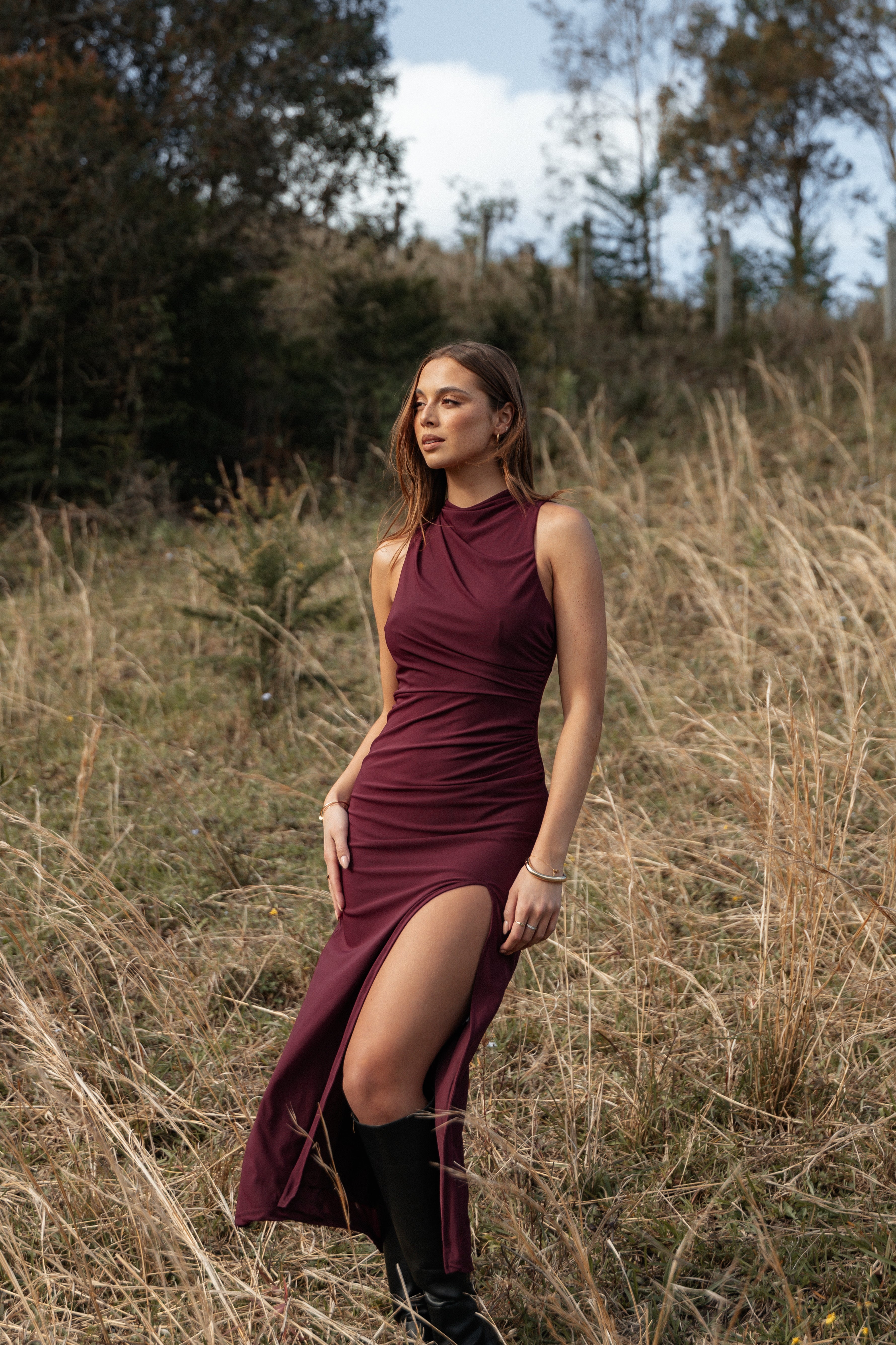 Hayven Maxi Dress - Plum-Ladys Street