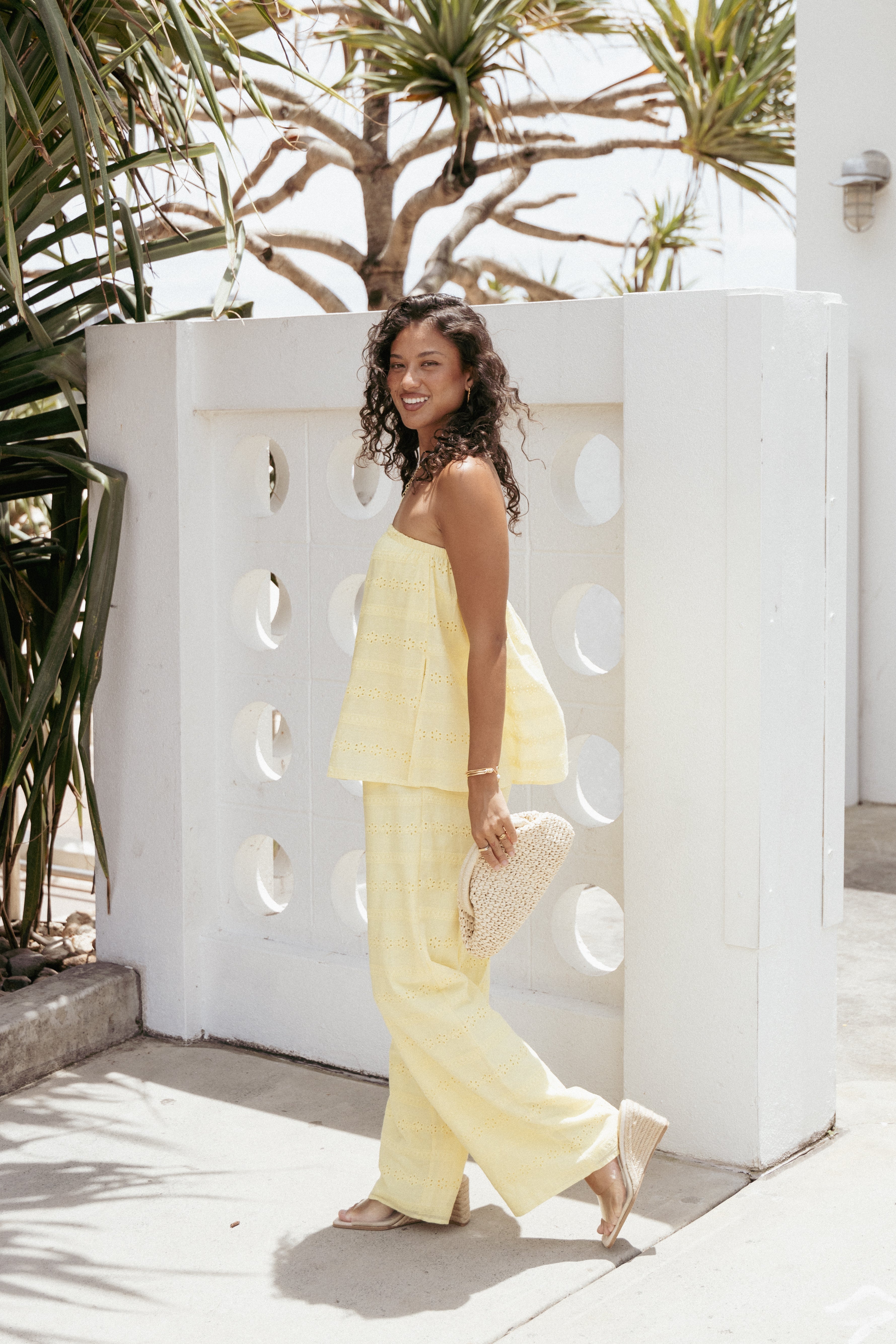 Michele Strapless Jumpsuit - Butter Yellow-Ladys Street