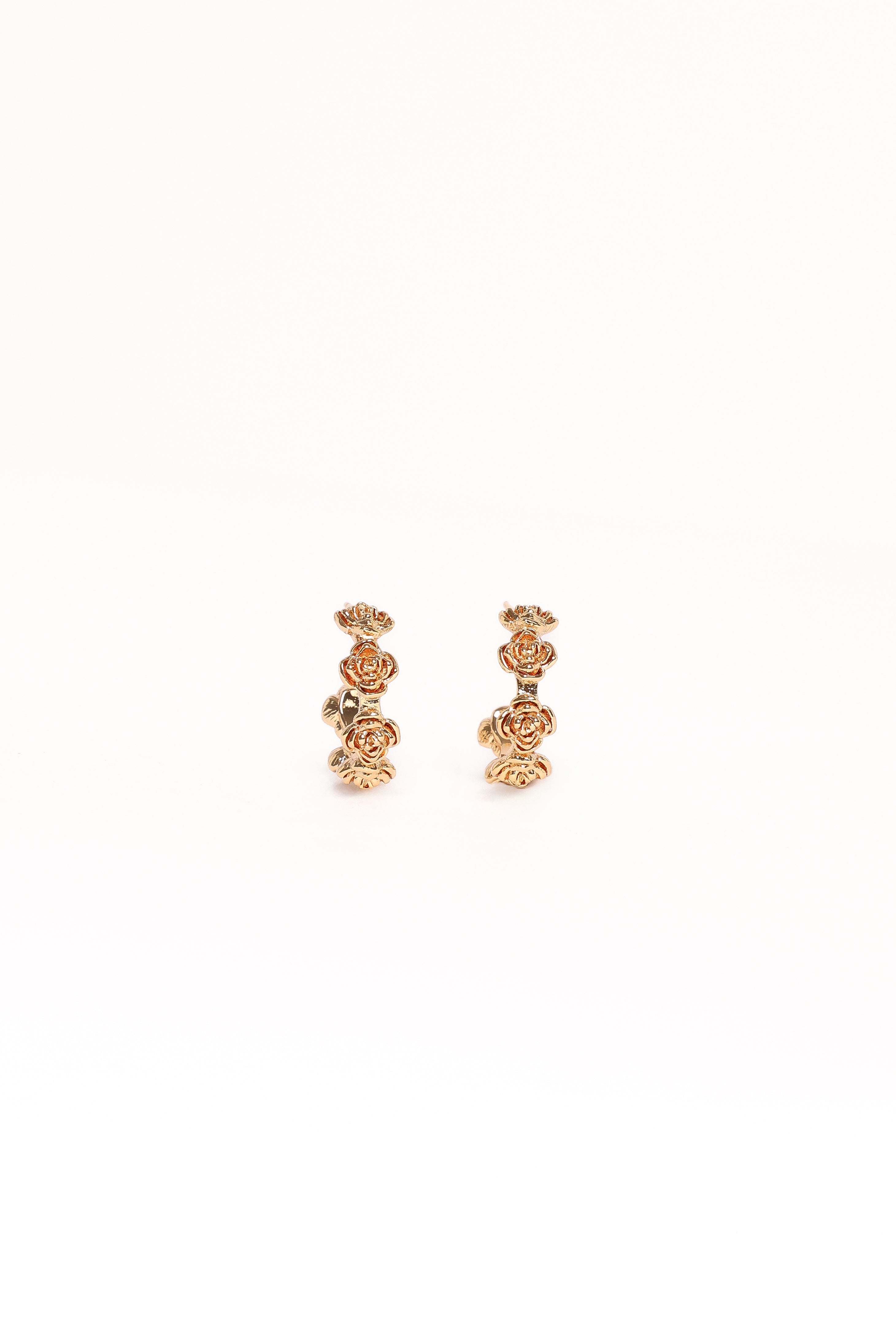 Jennie Flower Earrings - Gold-Ladys Street