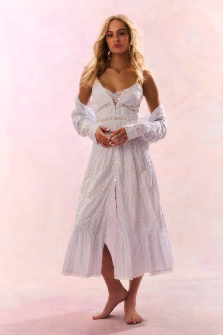 Esilda Cotton Midi Dress-Charming Rule