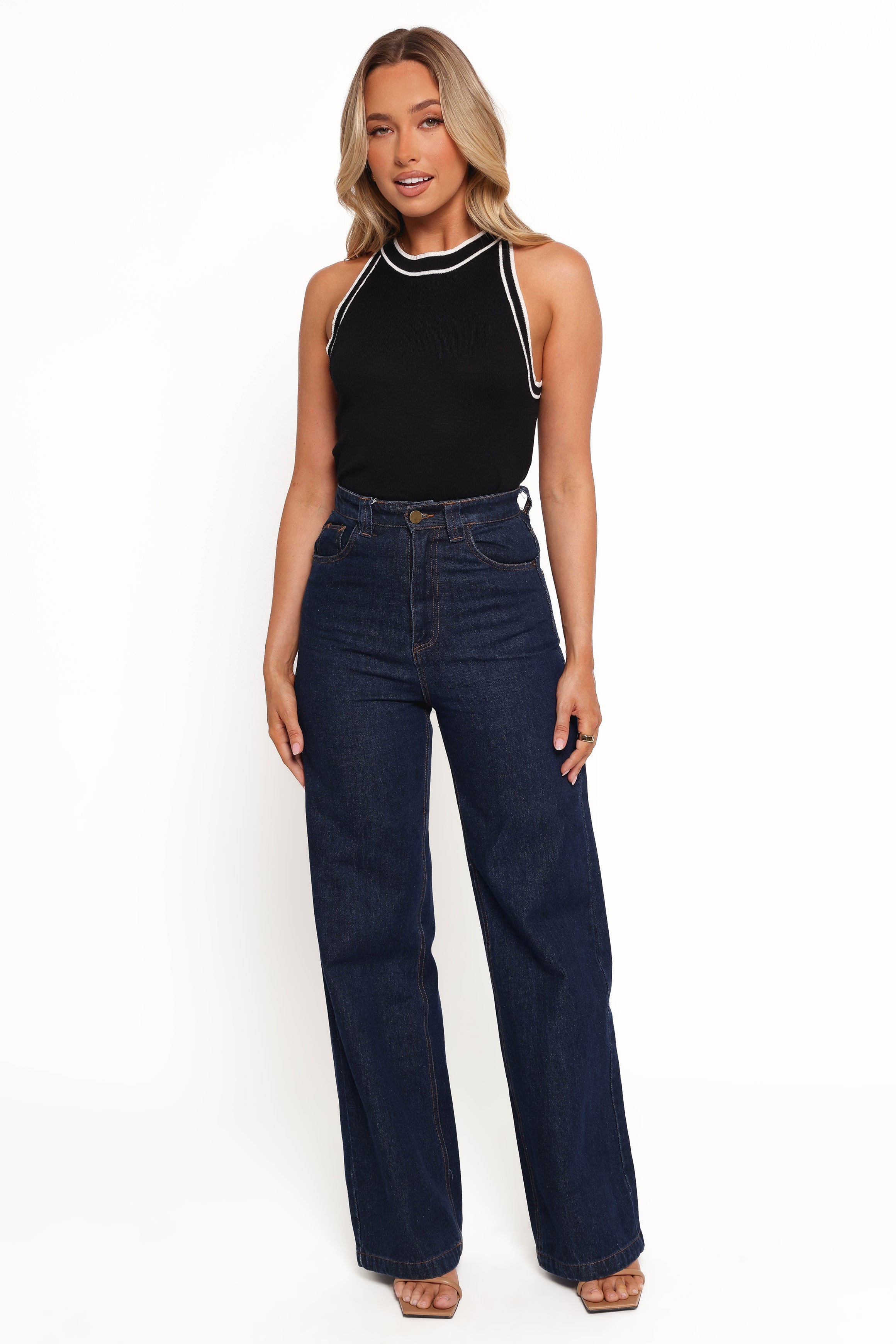 Jeena Knit Top - Black-Ladys Street