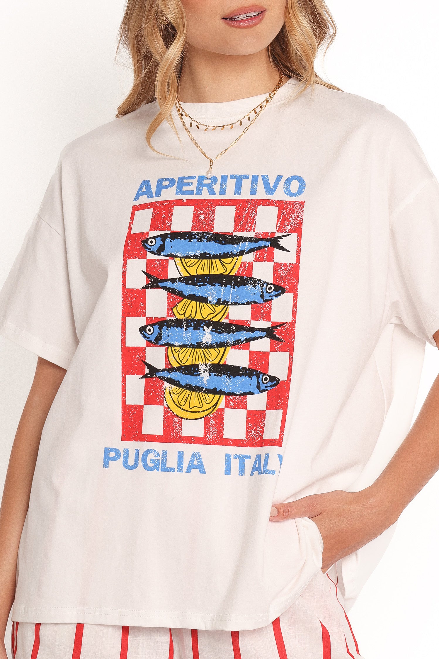 Aperitivo Tee Set - White Red Aperitivo-Charming Rule