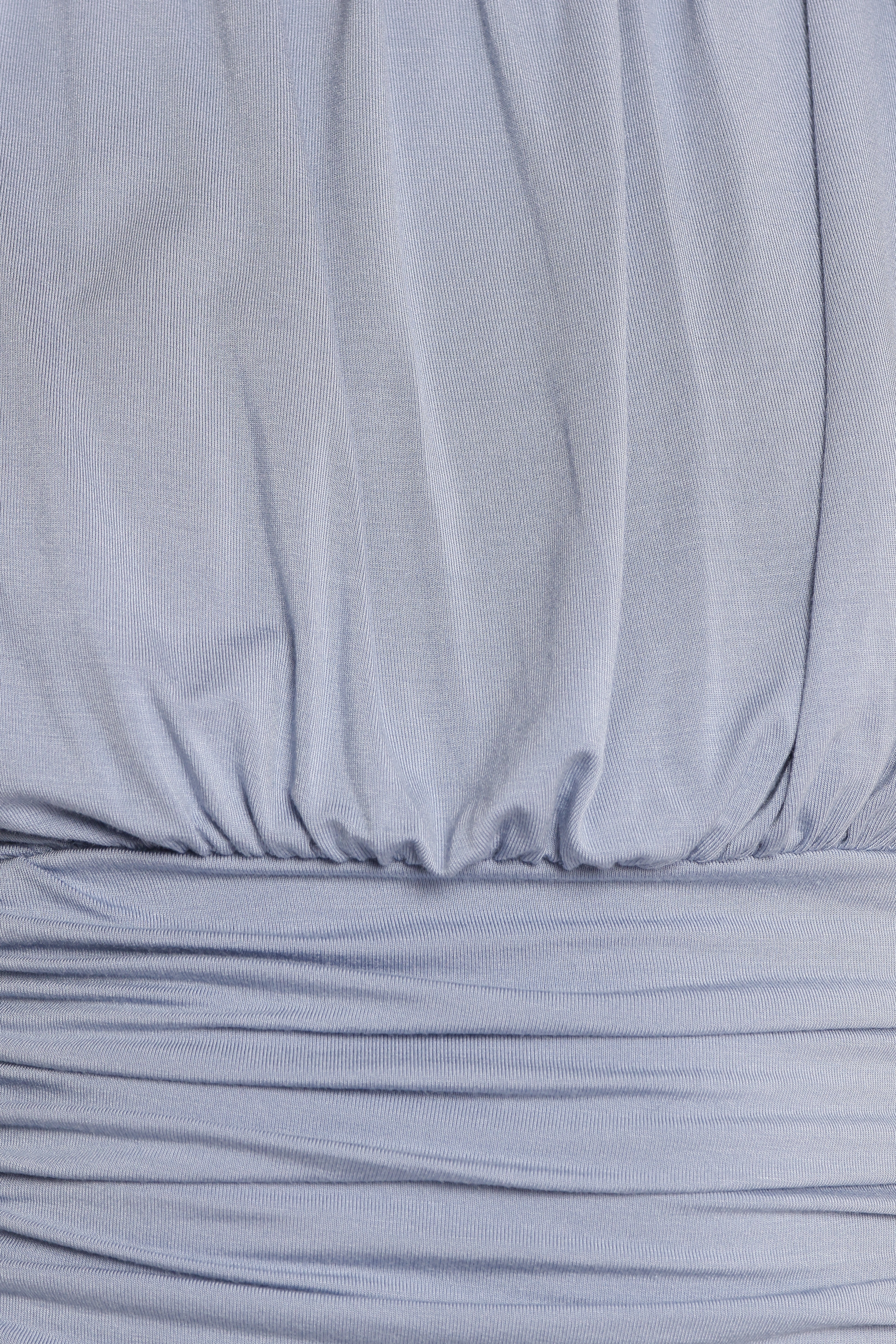 Hennie Ruched Knit Top - Soft Blue-Ladys Street