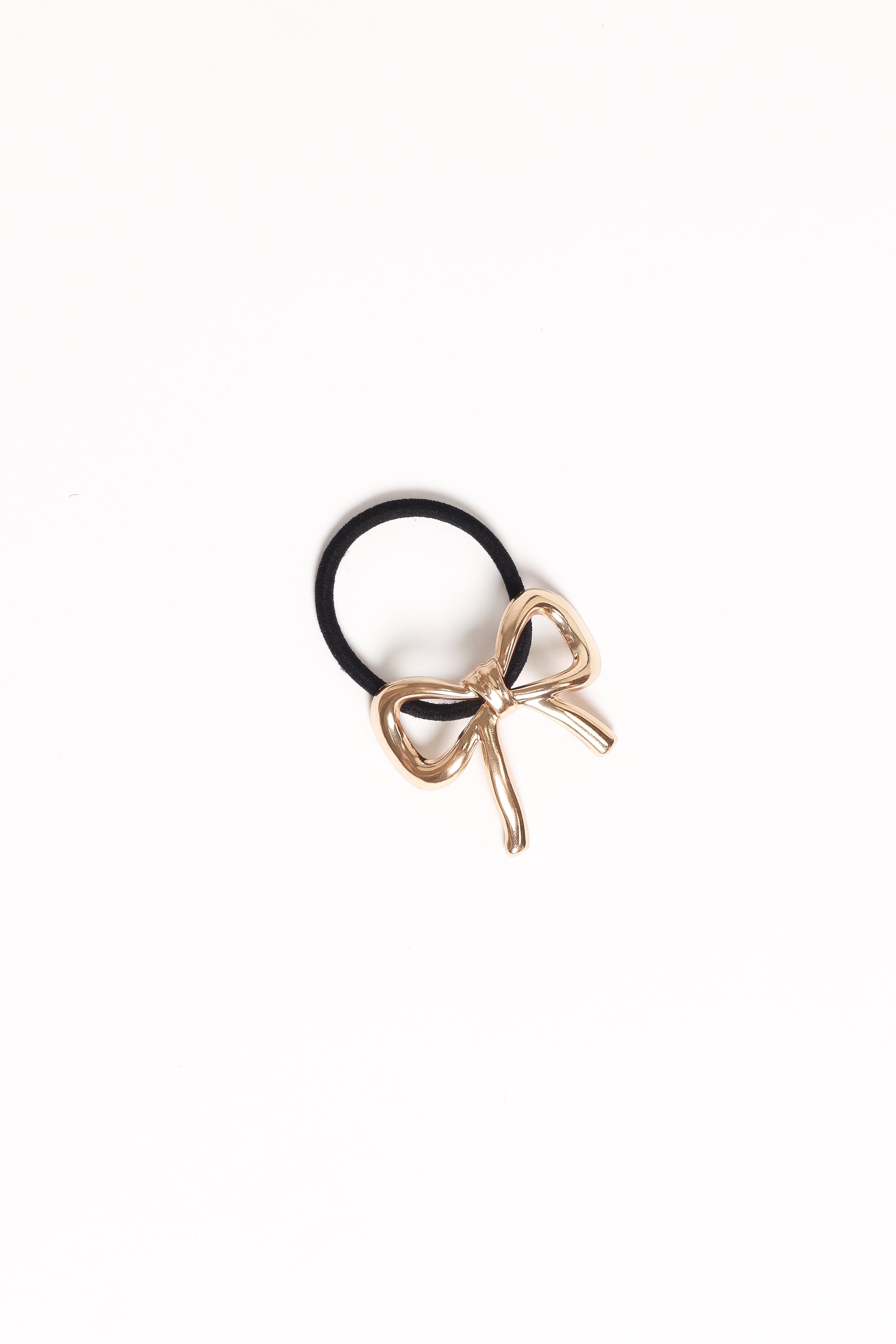 Roxy Bow Hair Tie - Gold-Ladys Street