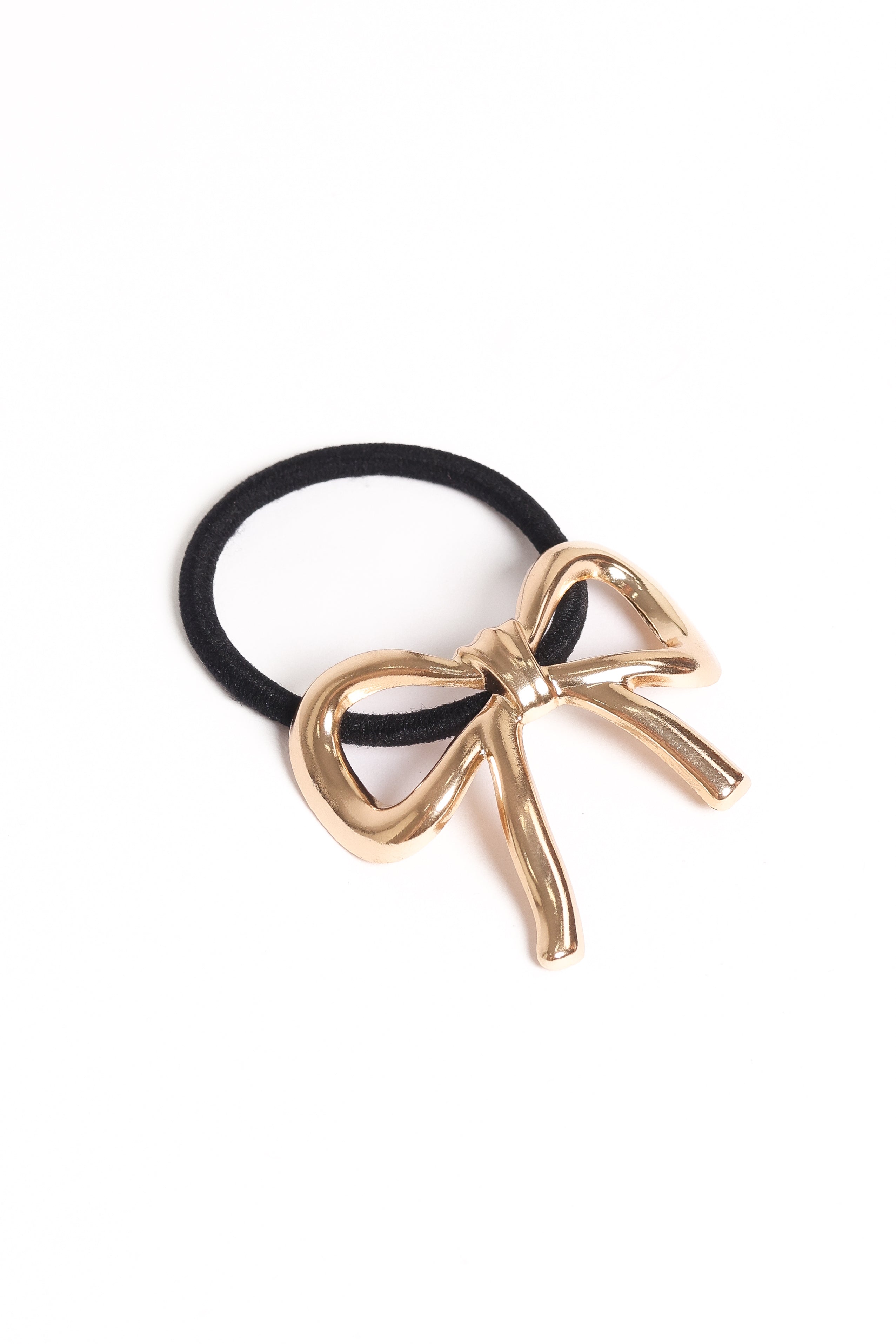 Roxy Bow Hair Tie - Gold-Ladys Street