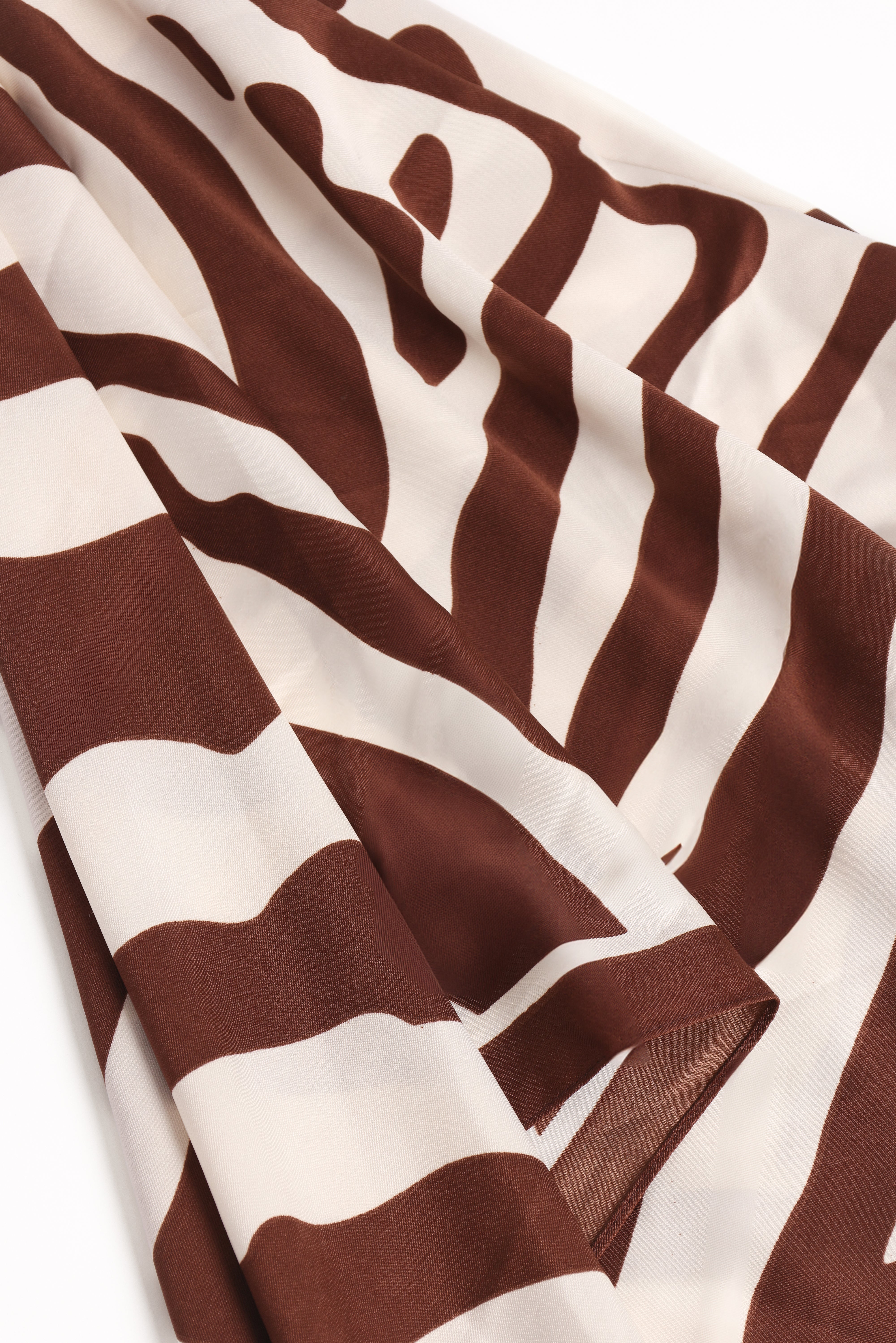 Lara Hair Scarf - Chocolate/White-Ladys Street