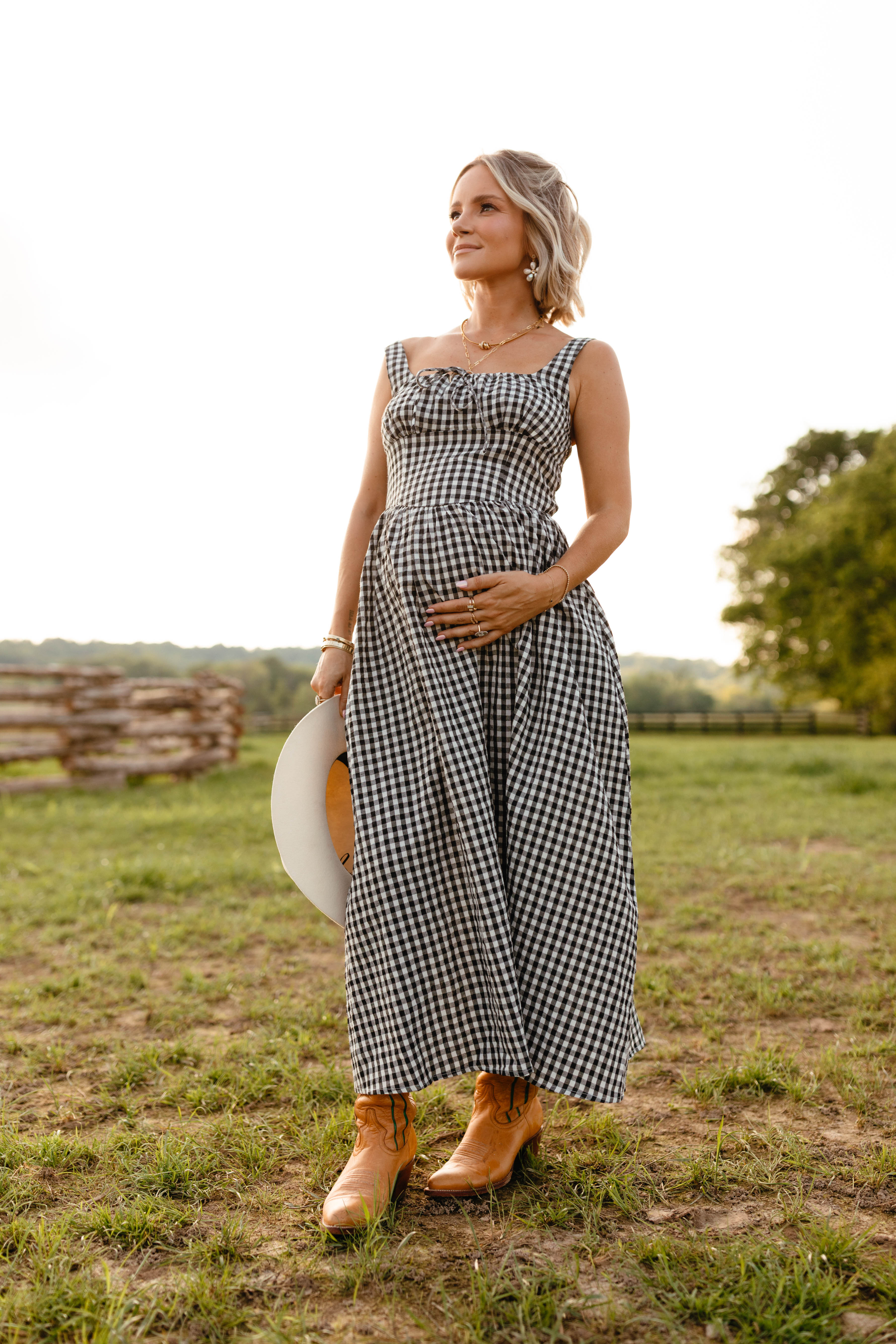 Kinslee Midi Dress - Black Gingham-Ladys Street