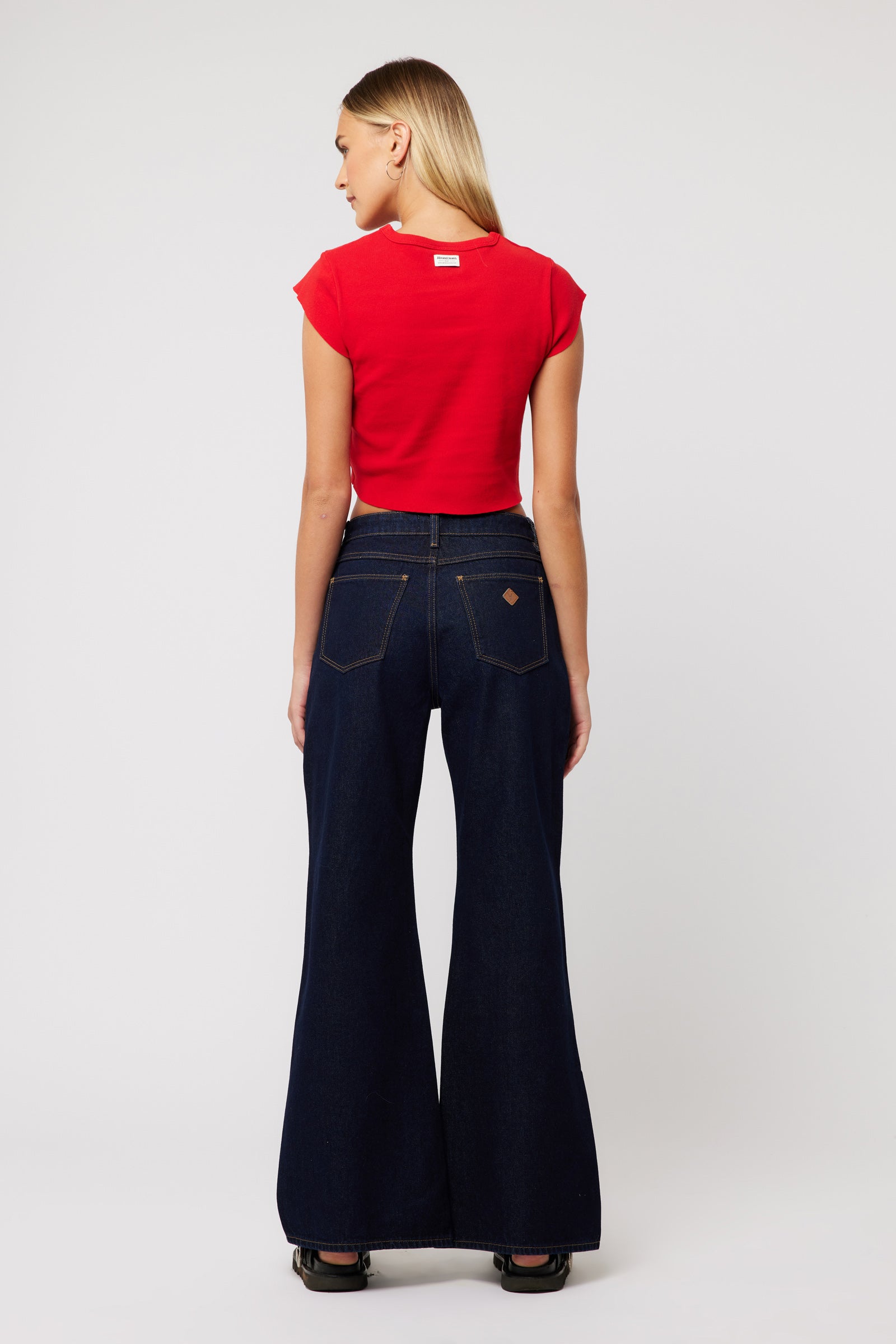 Abrand 90s Rib Cut Off Tee - Red-Charming Rule