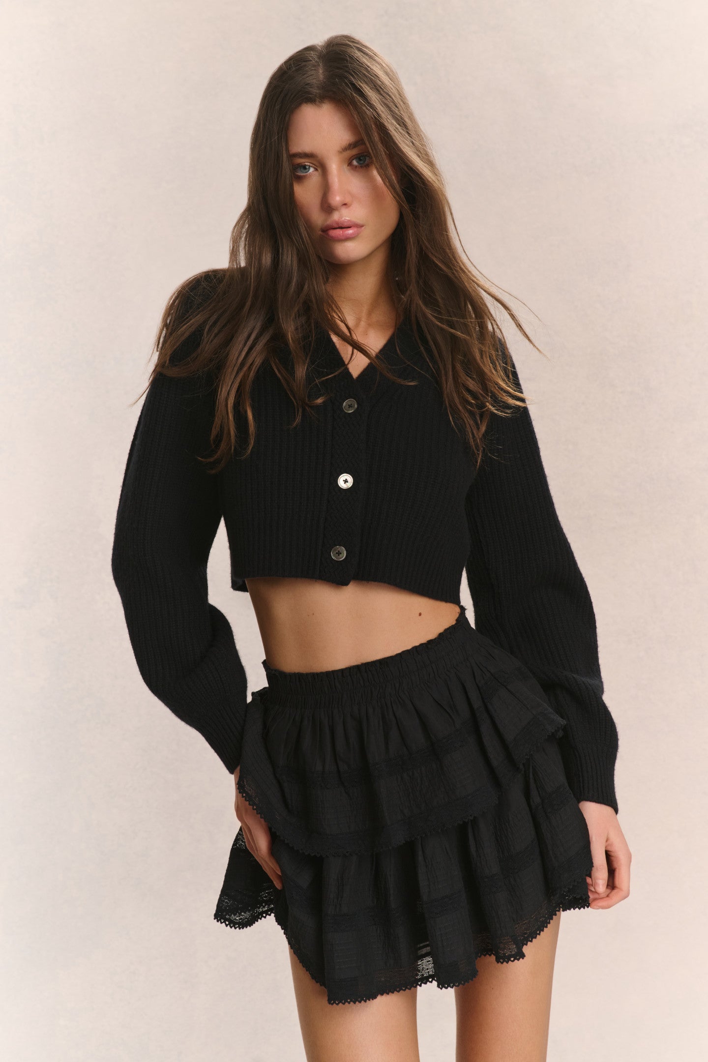 Avignon V-Neck Crop Cardigan-Charming Rule