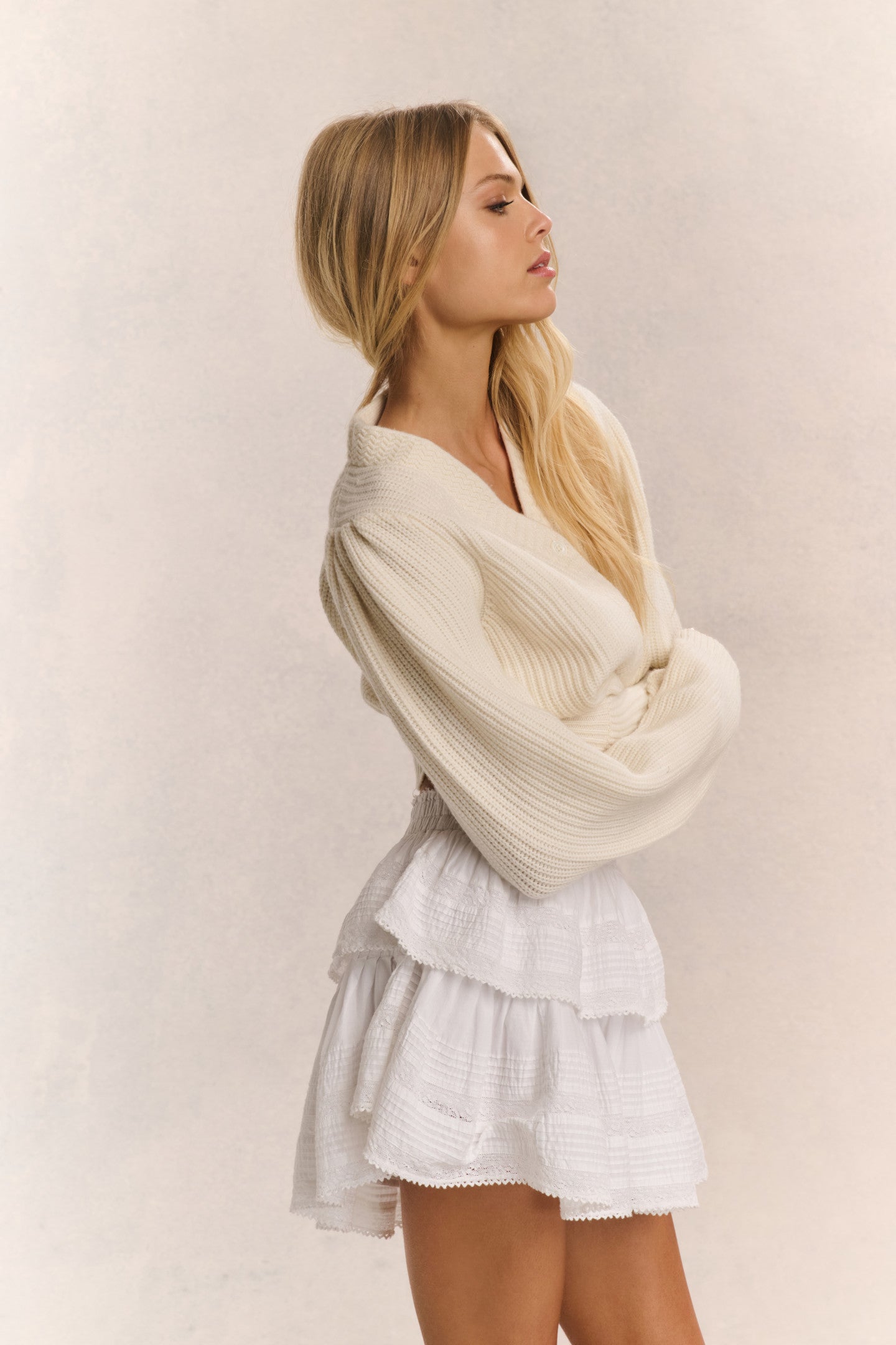 Avignon V-Neck Crop Cardigan-Charming Rule