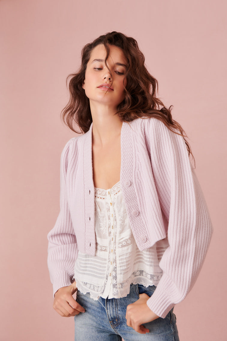 Avignon V-Neck Crop Cardigan-Charming Rule