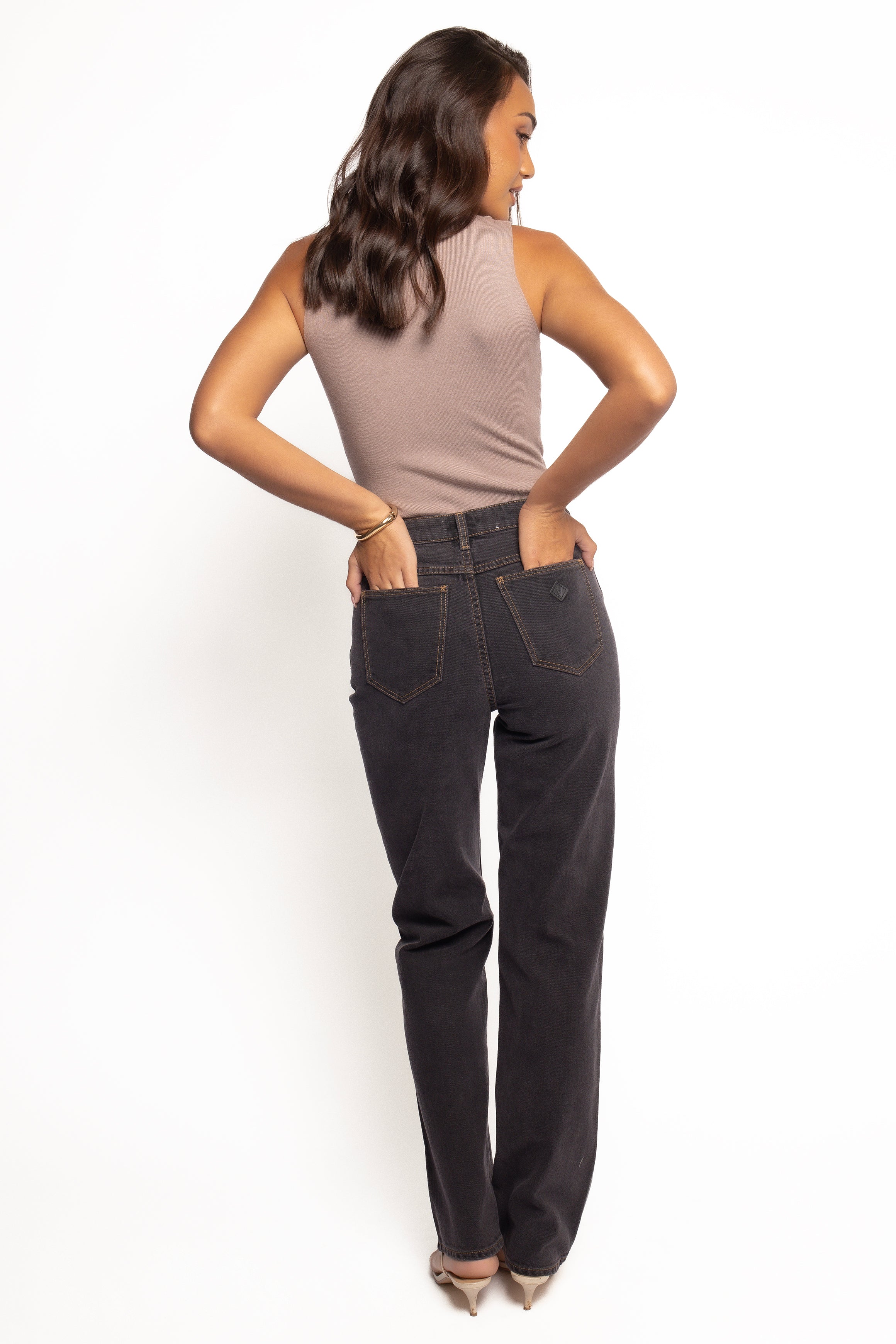 Abrand 94 High Straight Jeans - Cara Washed Black-Charming Rule