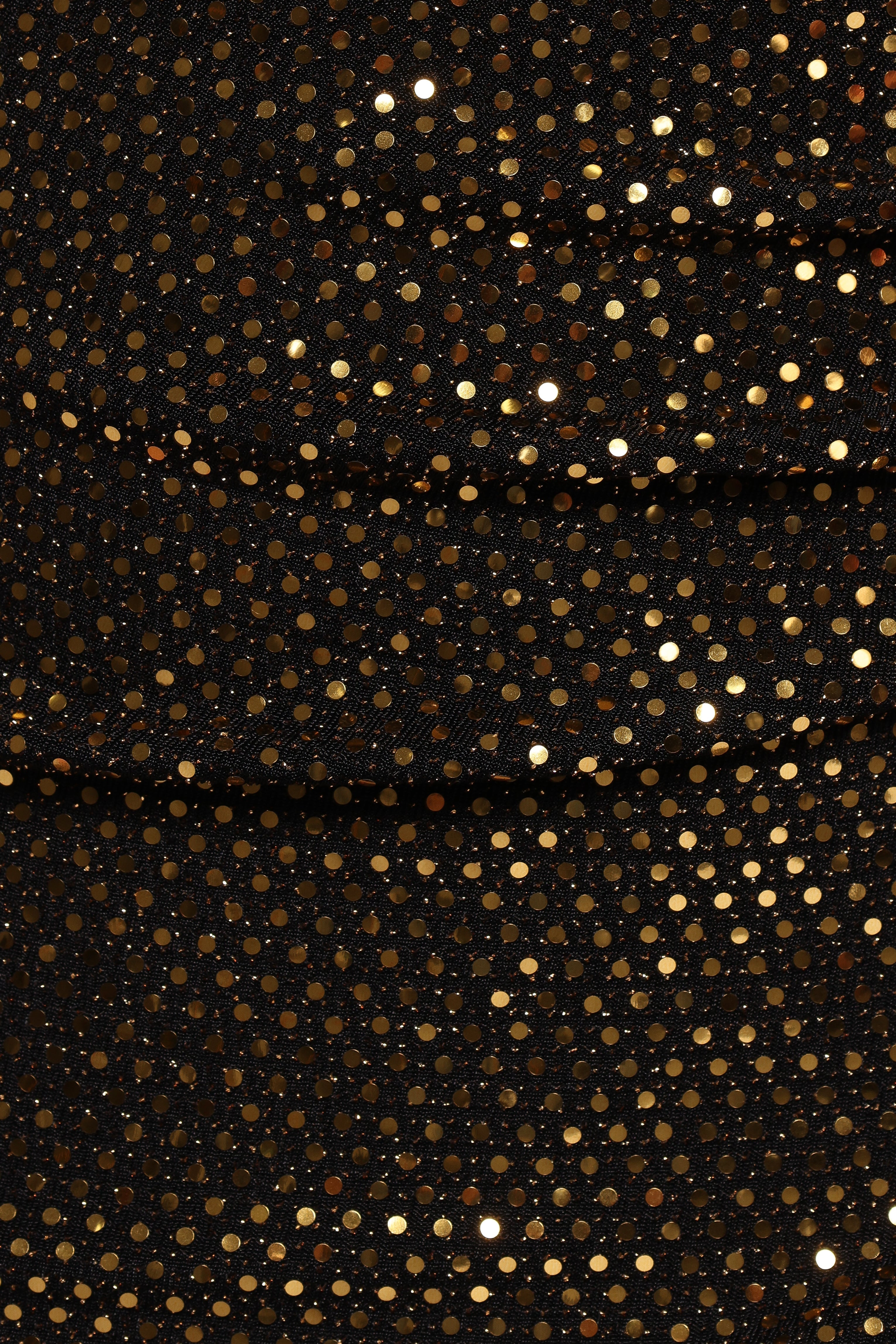 Alannah Mini Dress - Black/Gold-Charming Rule