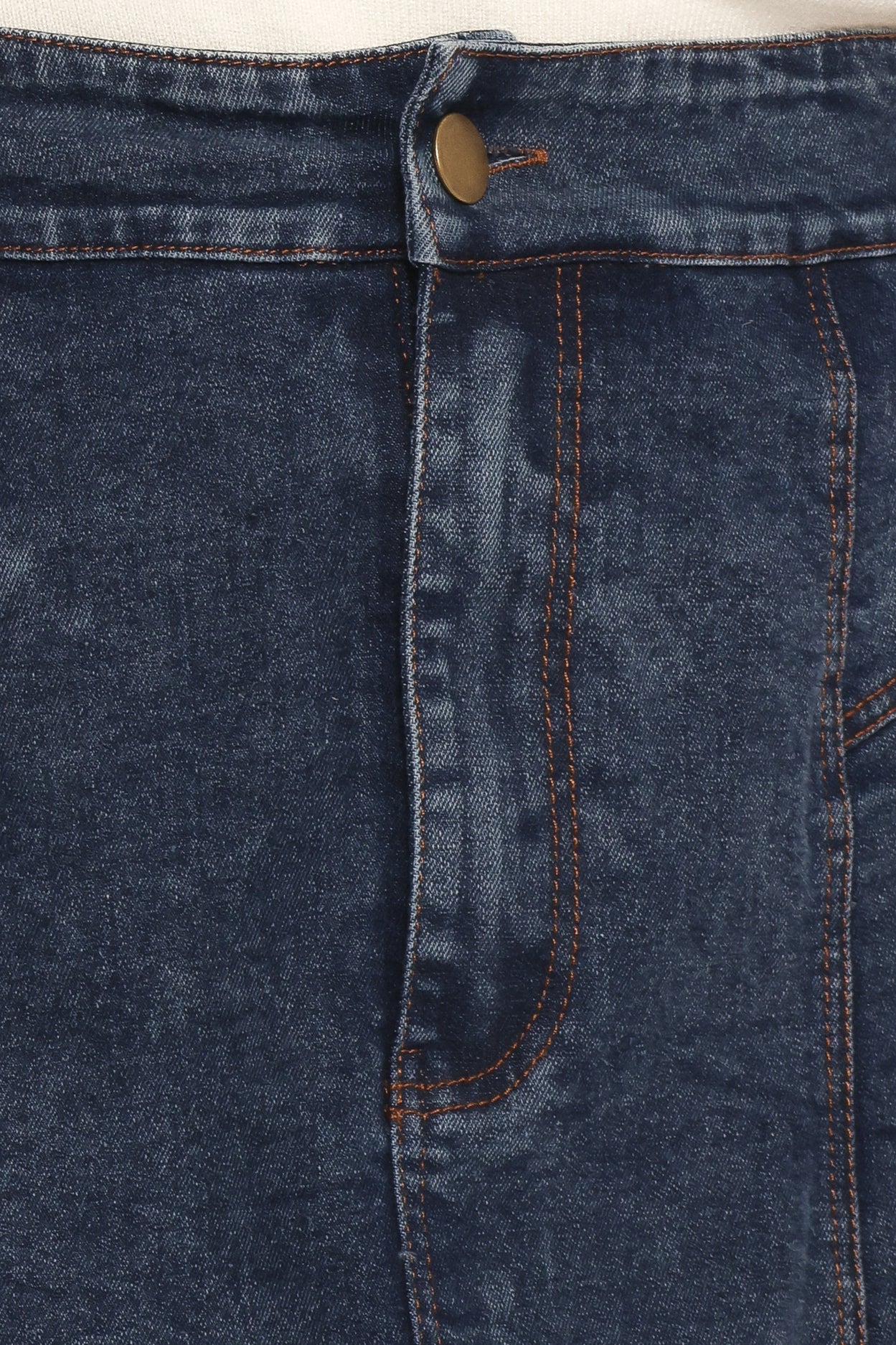 Alek Pleated Mini Skirt - Mid Wash Denim-Charming Rule