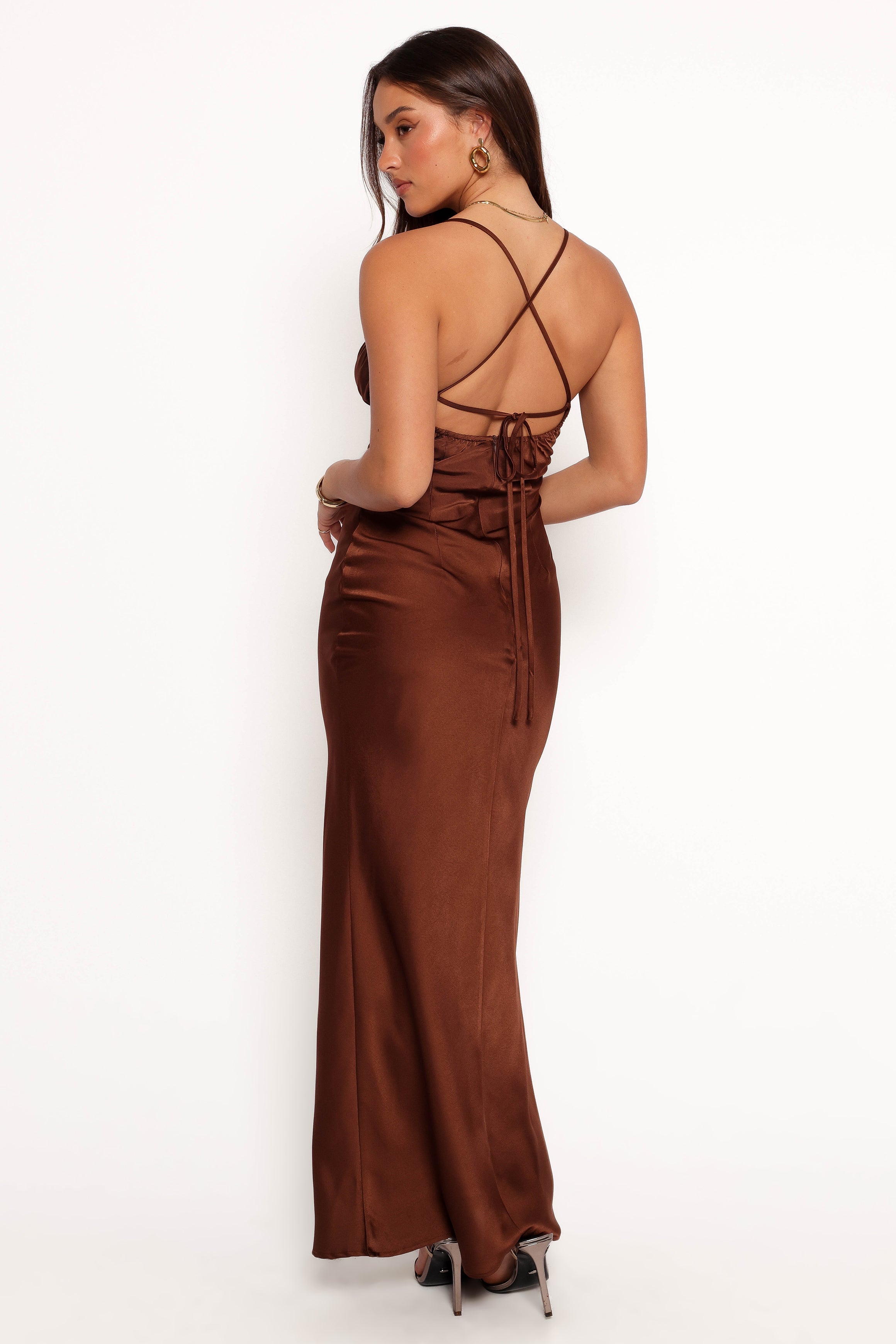 Amalia Maxi Dress - Chocolate-Charming Rule