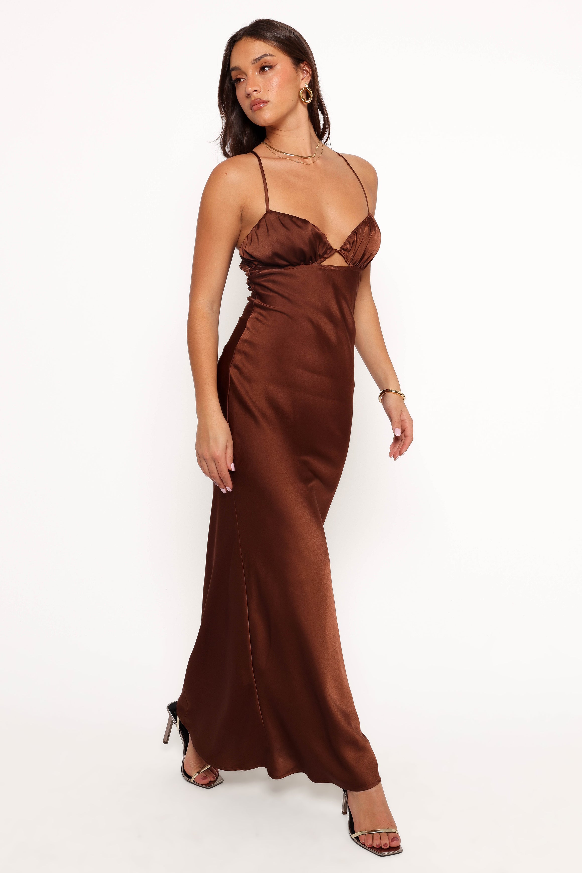 Amalia Maxi Dress - Chocolate-Charming Rule