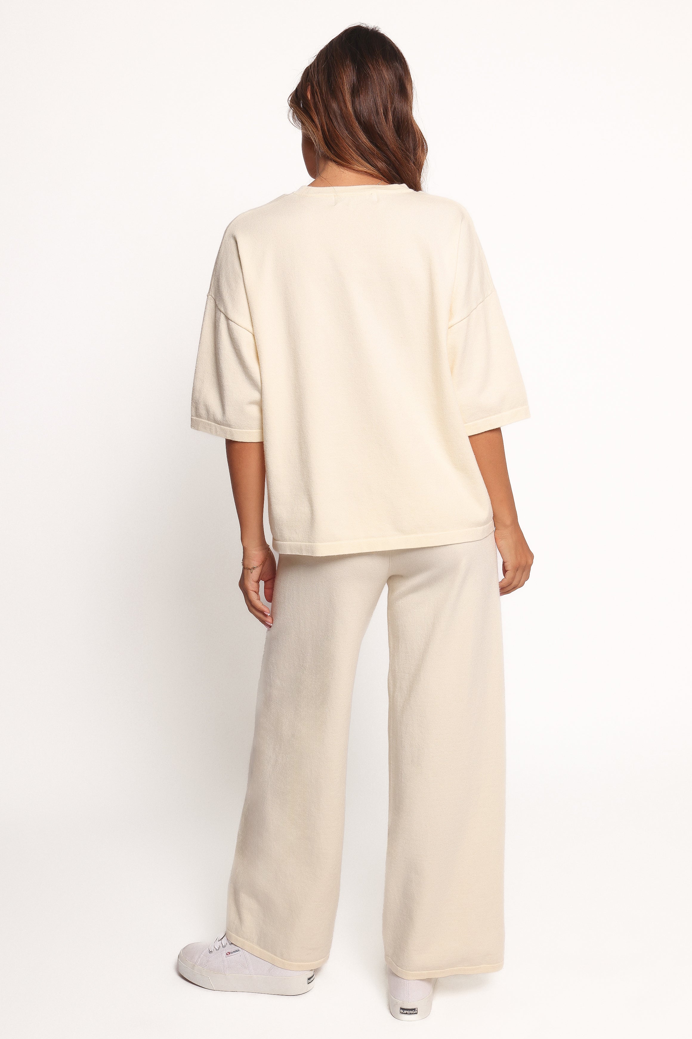 Ash Knitted Pants - White-Charming Rule
