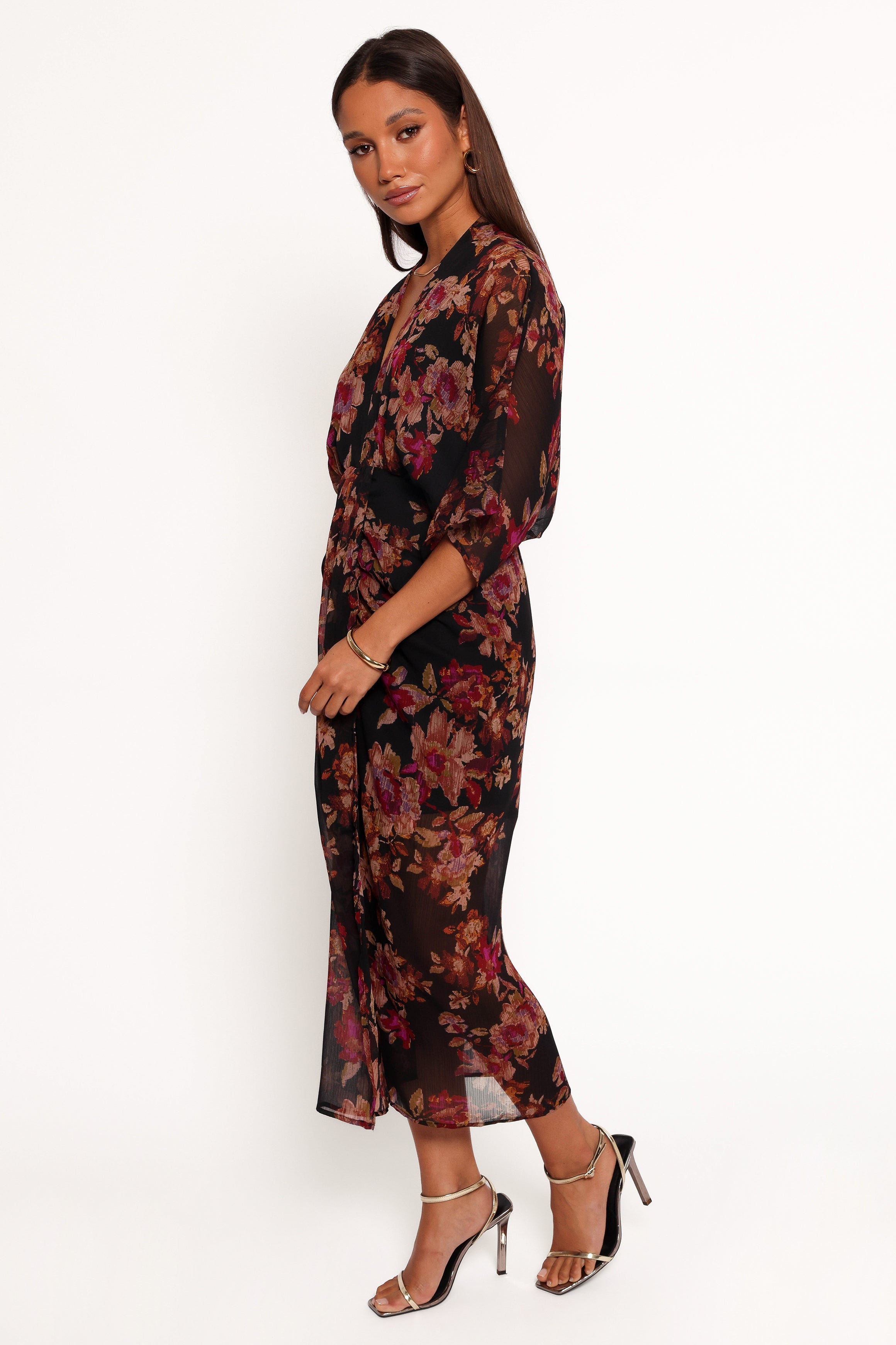 Audrina Maxi Dress - Deep Night Floral-Charming Rule
