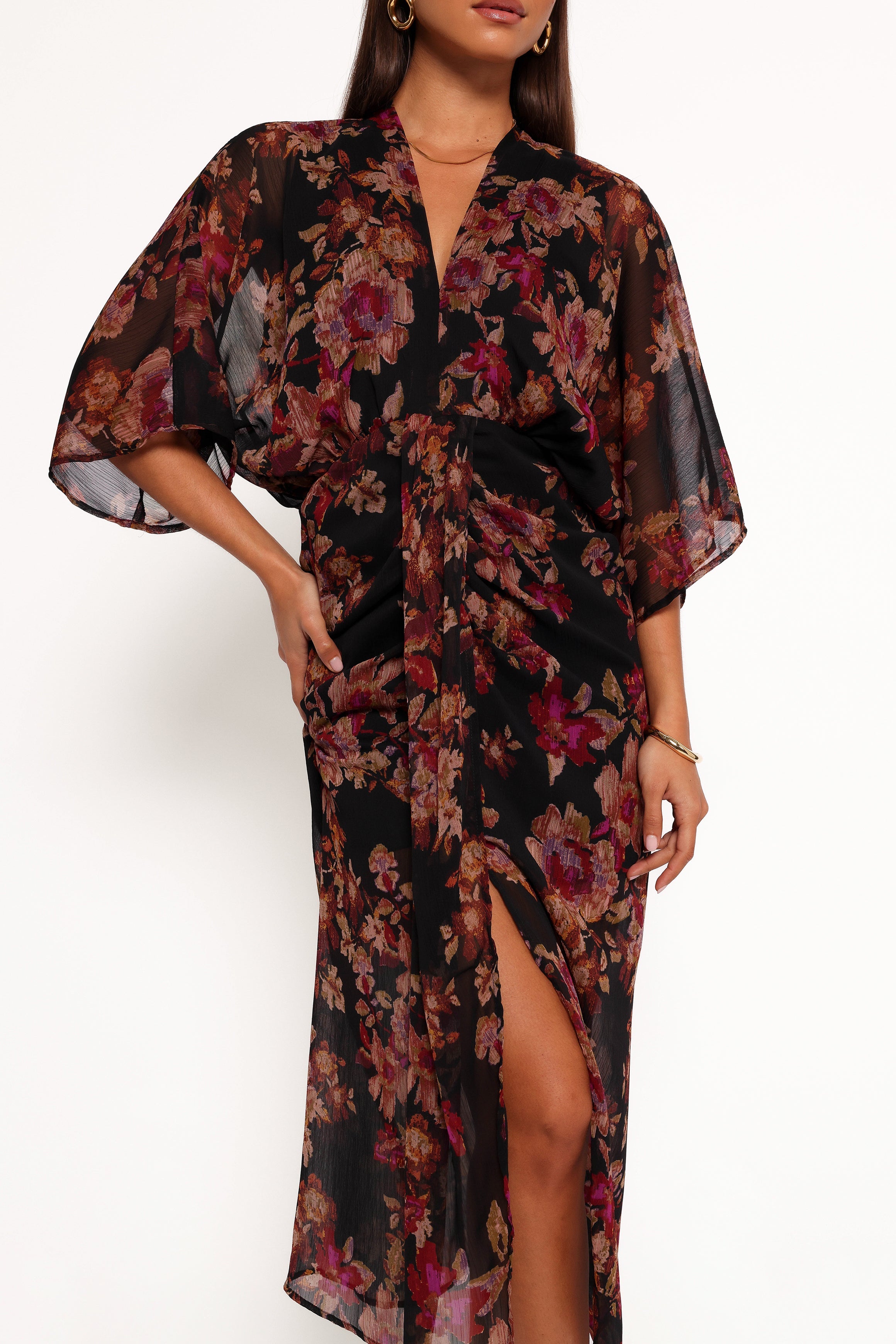 Audrina Maxi Dress - Deep Night Floral-Charming Rule