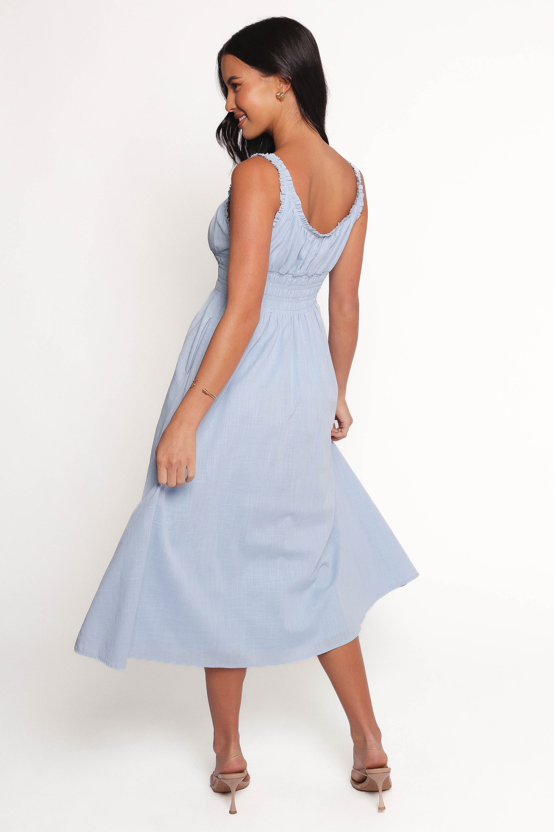 Auguste Midi Dress - Pale Blue-Charming Rule