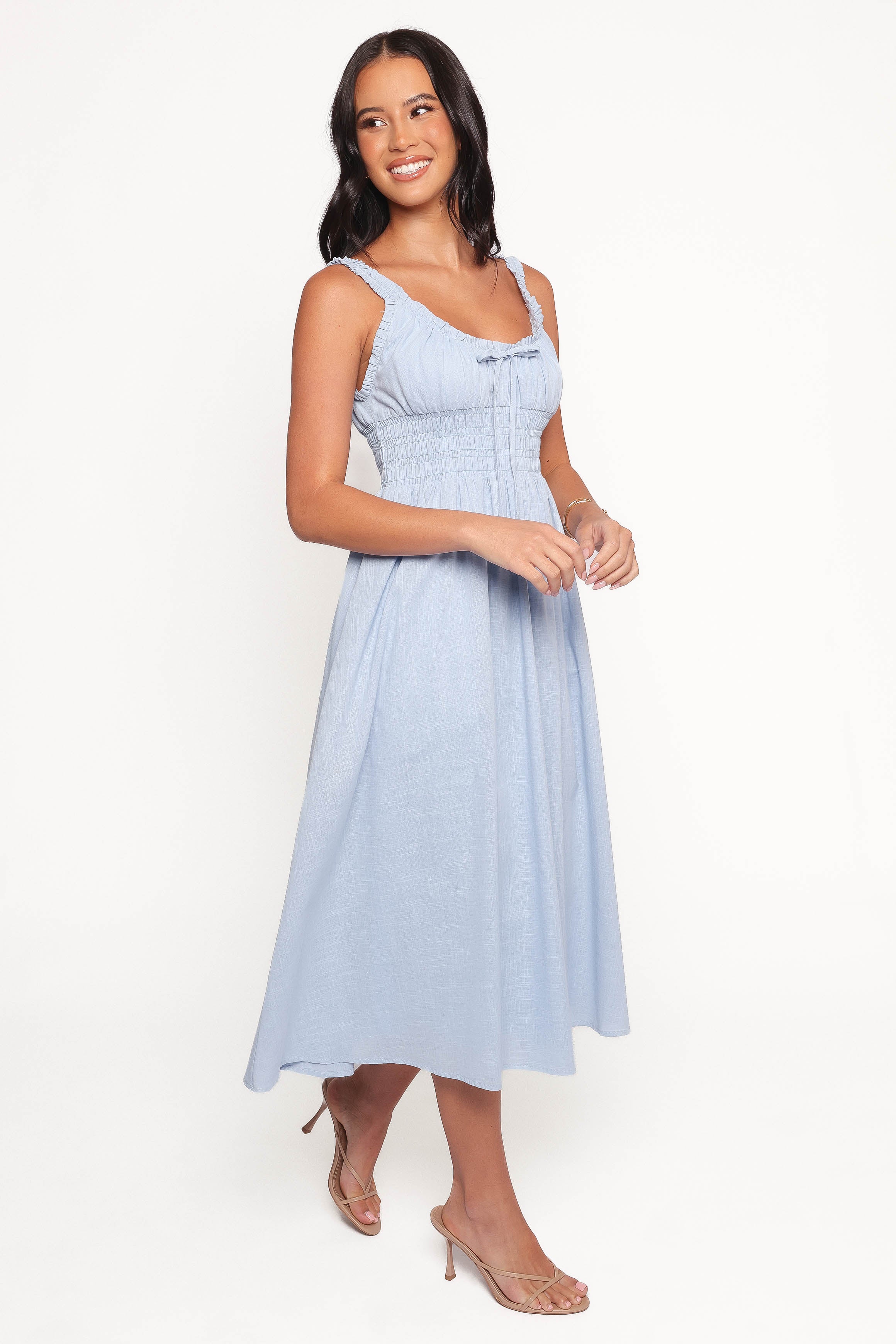 Auguste Midi Dress - Pale Blue-Charming Rule