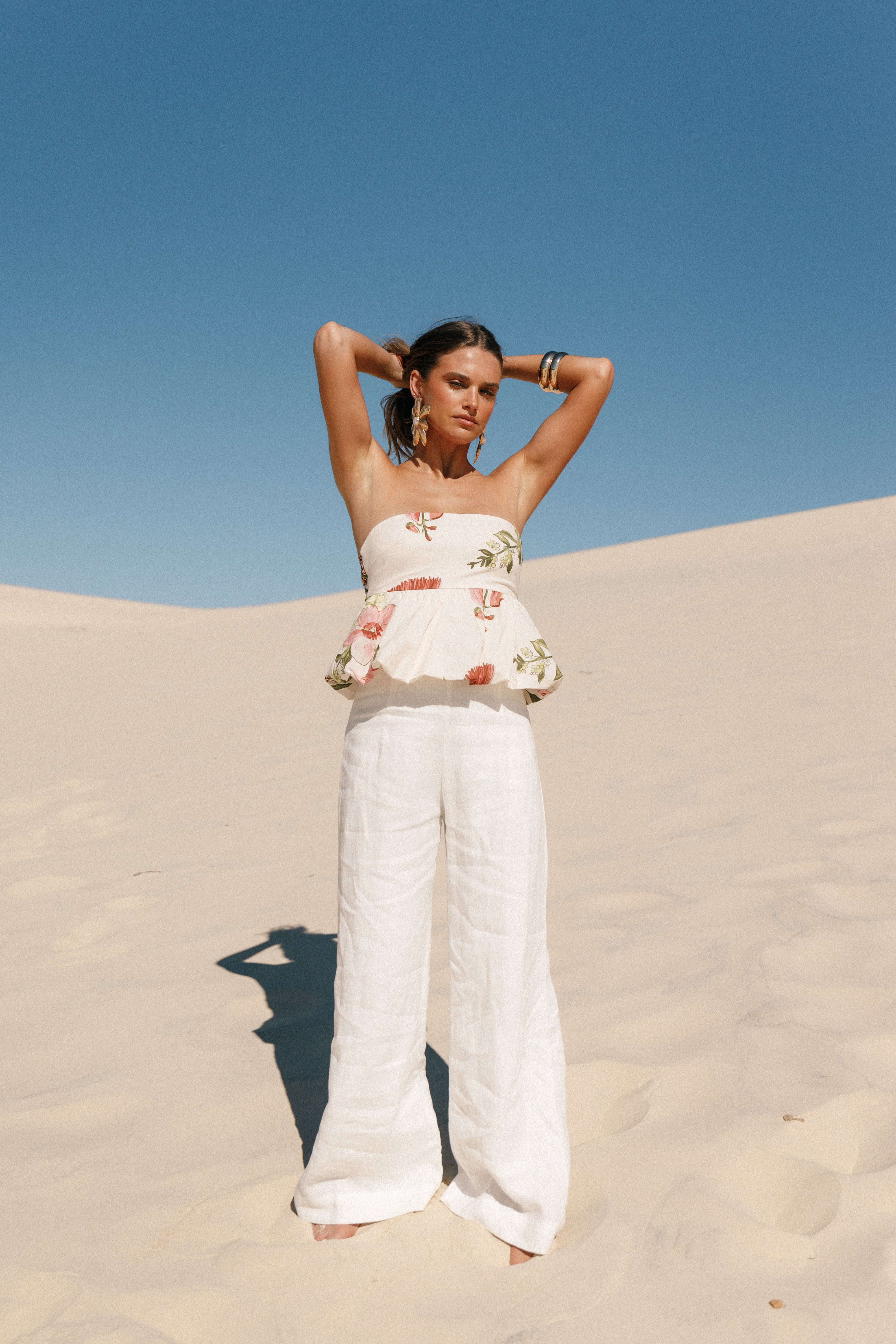 Aurelie Strapless Top - Native Flora-Charming Rule