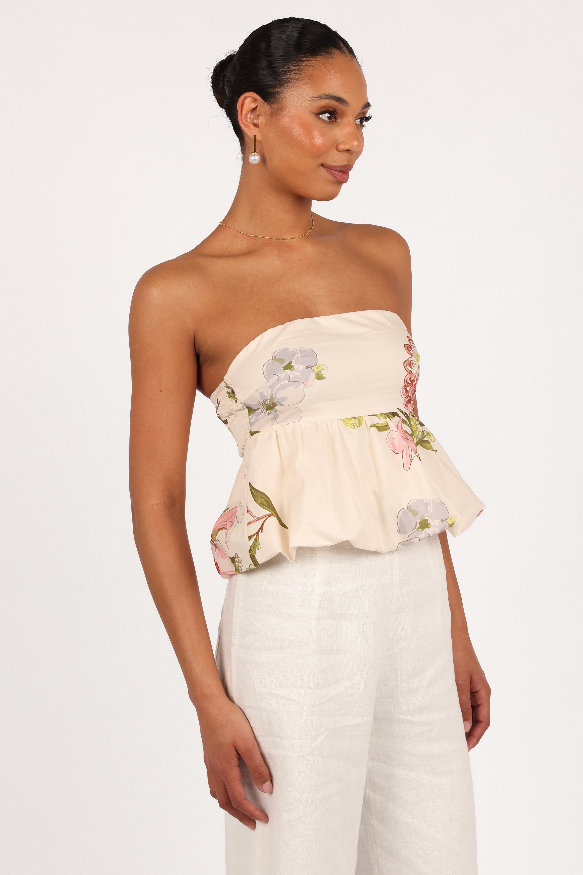 Aurelie Strapless Top - Native Flora-Charming Rule