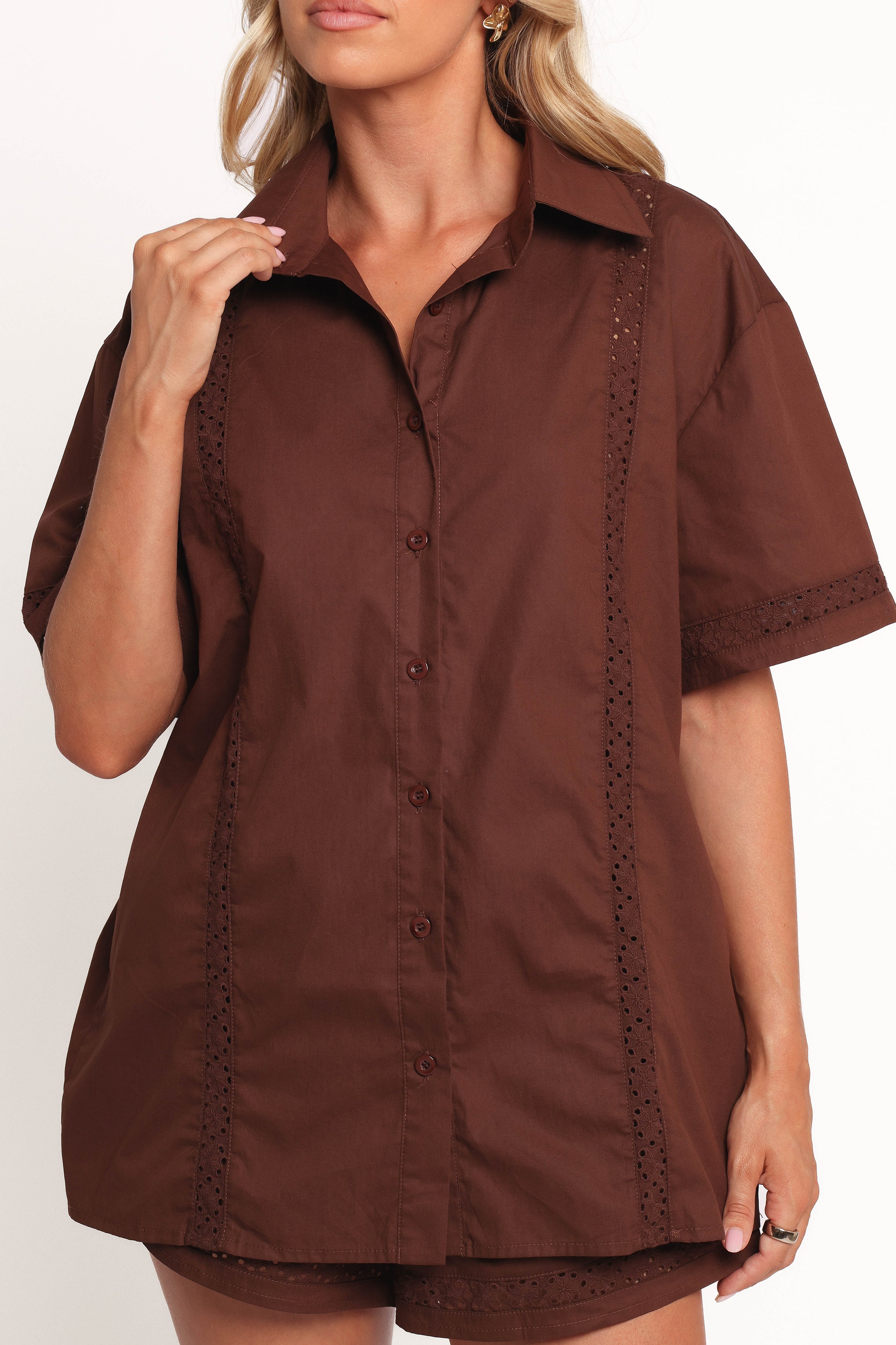 Austin Short Sleeve Shirt - Chocolate-Charming Rule
