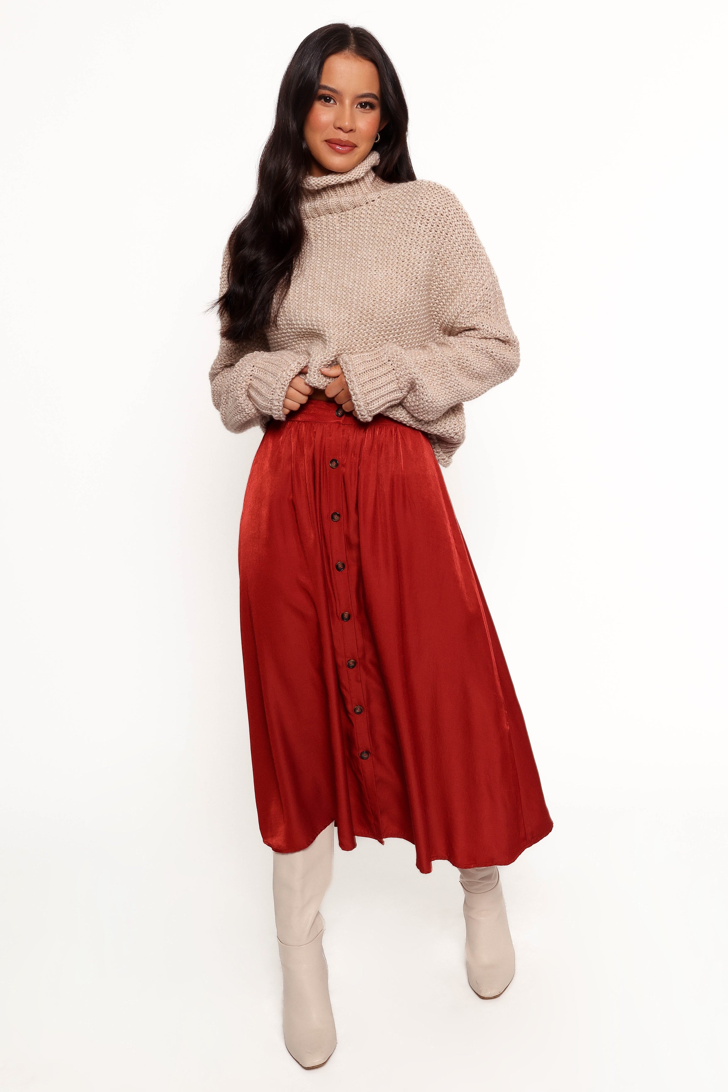 Ava Skirt - Rust-Charming Rule